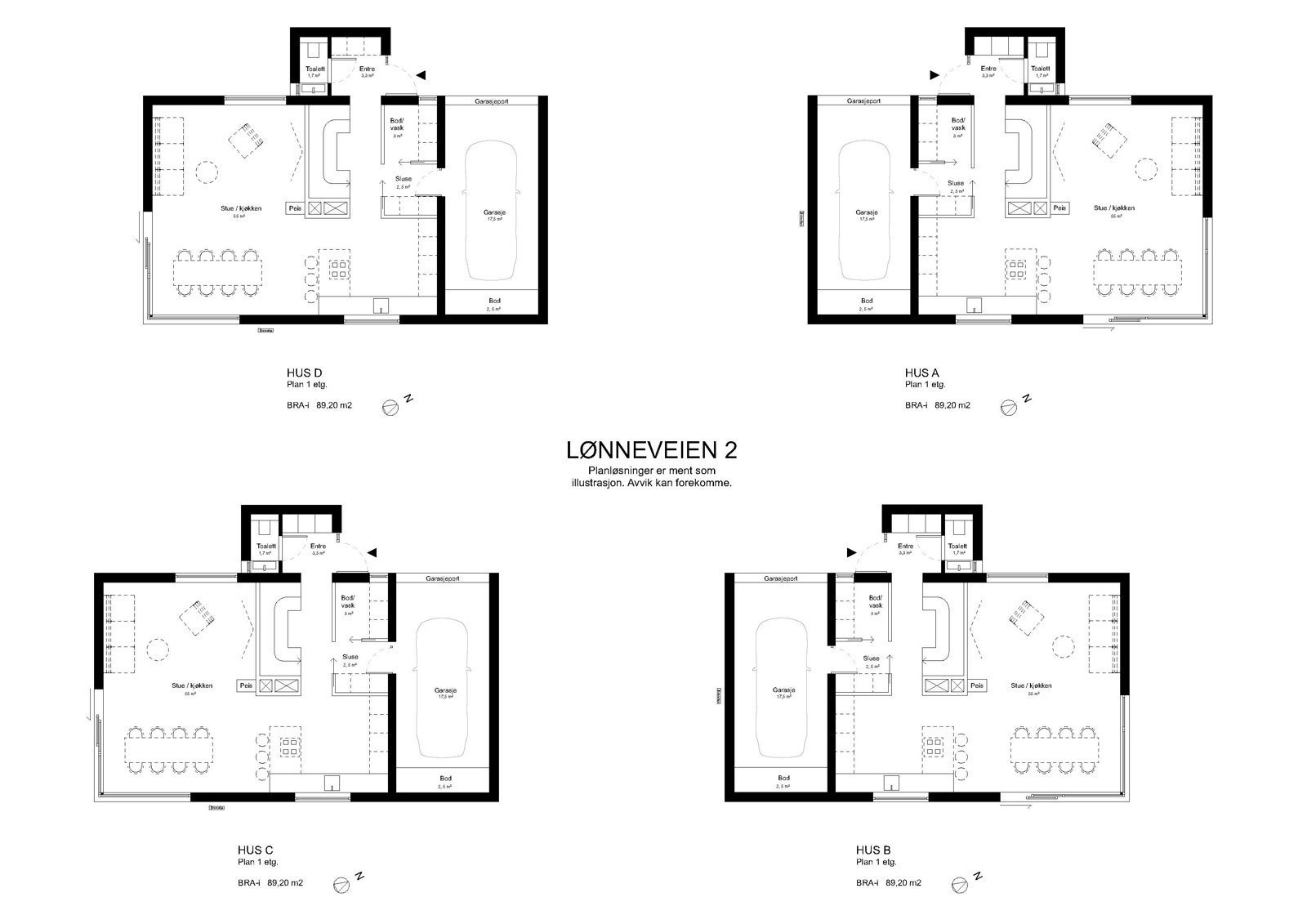 1 etg. Alternativ 1 uten trapp bak garasje Galleribilde