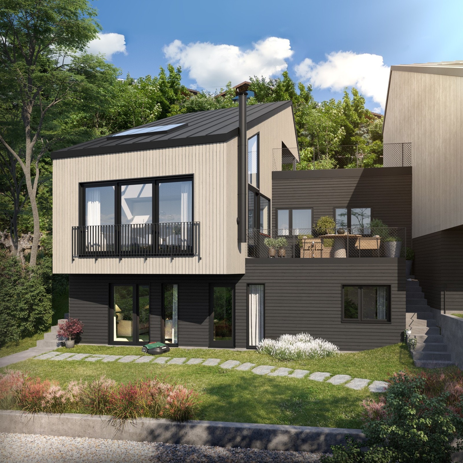 Illustrasjon av fasade og omgivelser Galleribilde