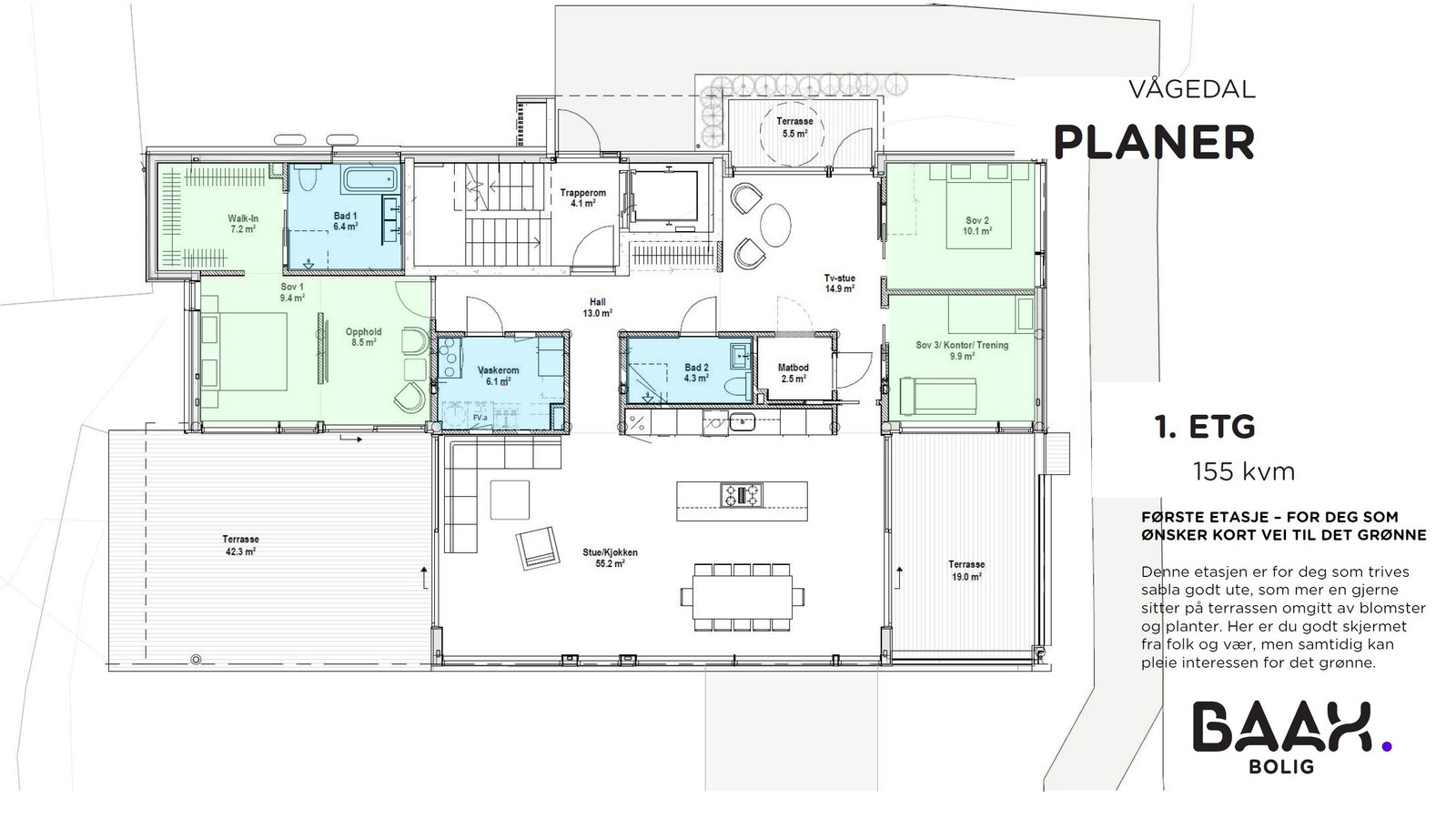 Plantegning 1 etasje Galleribilde