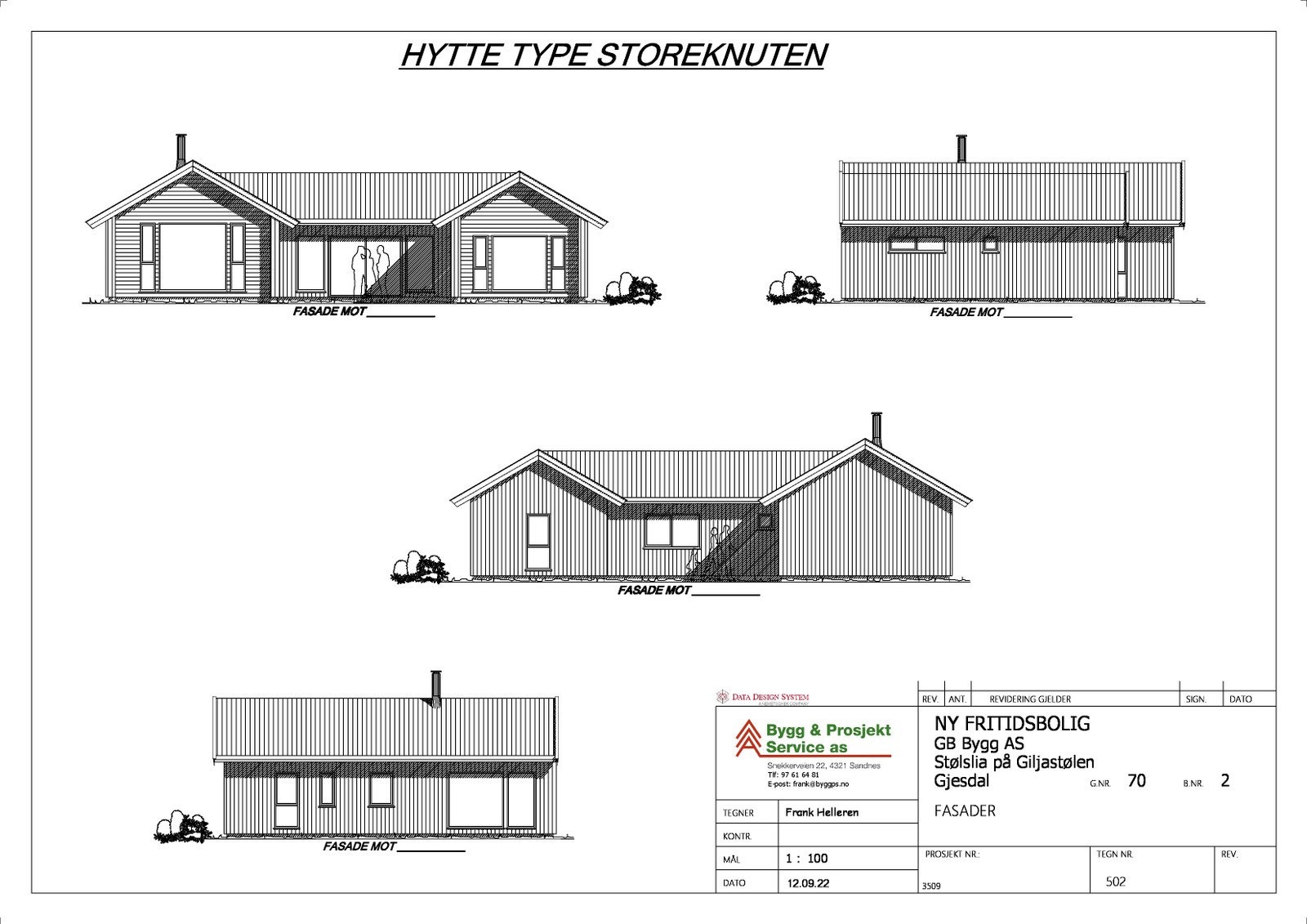 Fasade - Hytte type Storeknuten Galleribilde
