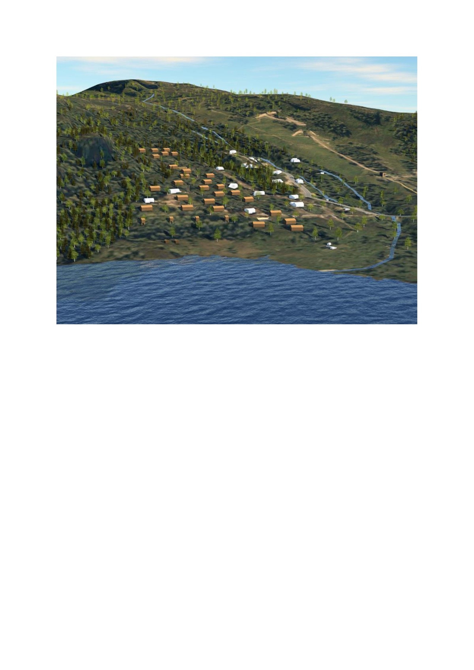 Hyttefelt illustrasjon Galleribilde