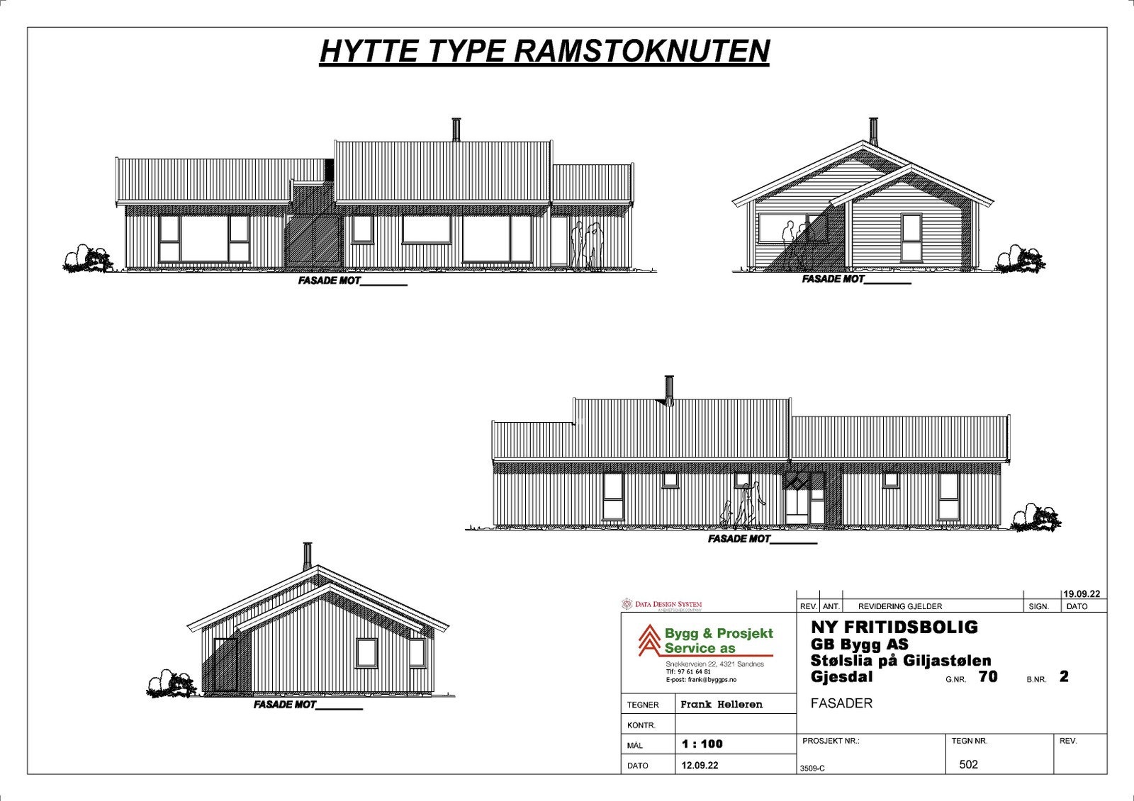 Fasade - Hytte type Ramstoknuten Galleribilde