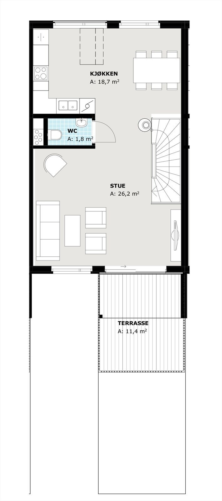 Planløsning 2. etg. Galleribilde