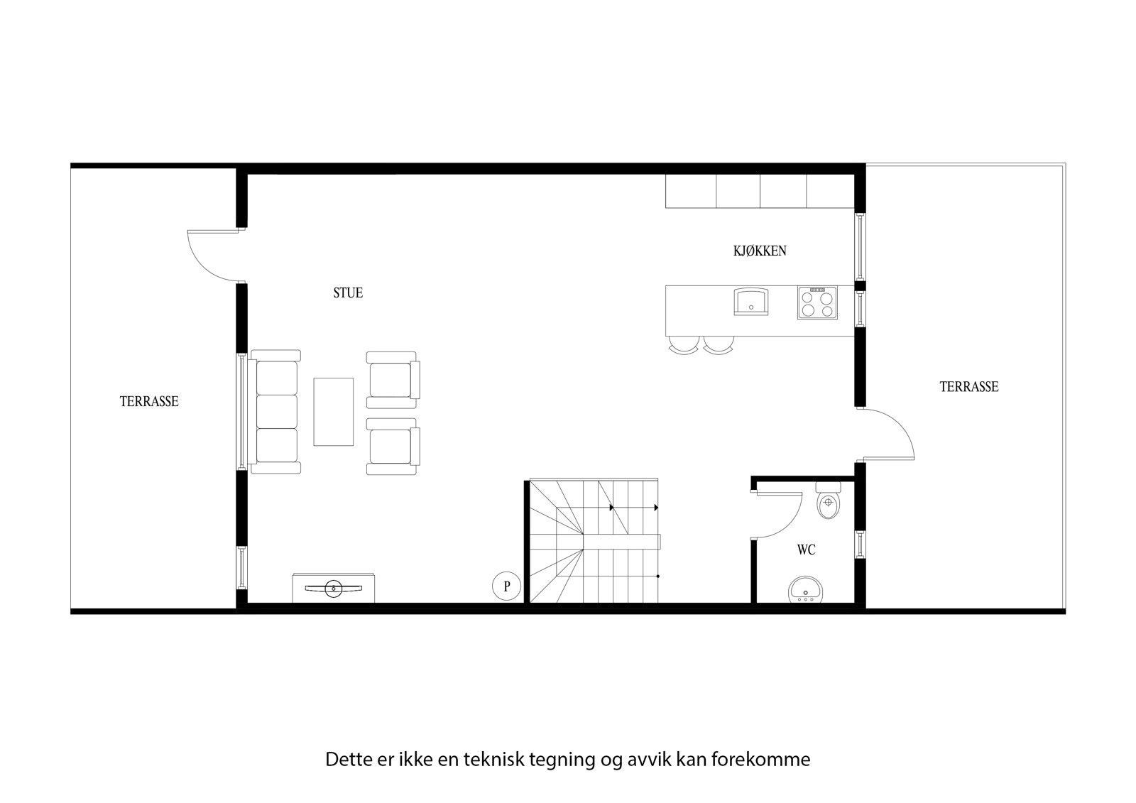 Planløsning for hovedetasjen Galleribilde