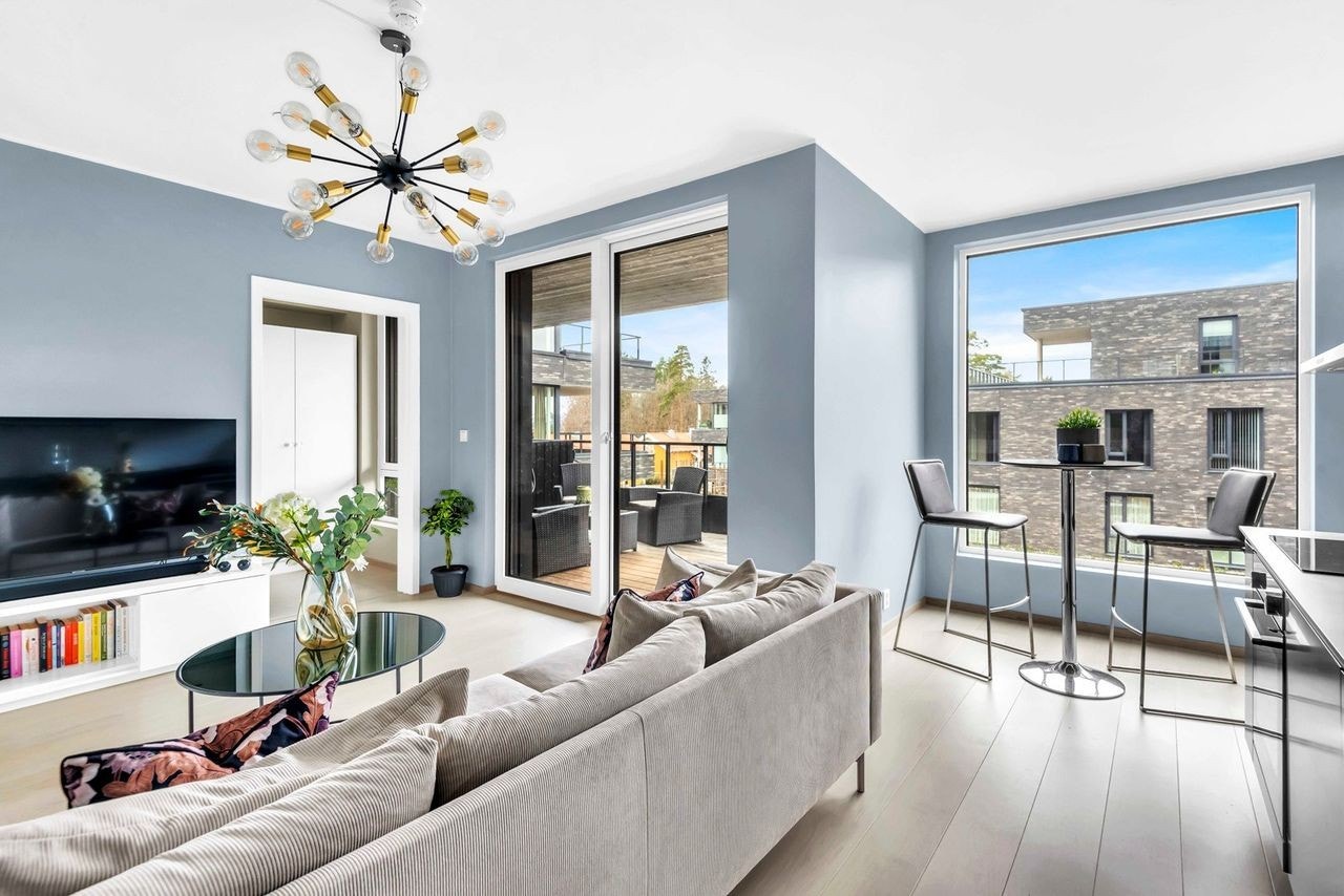 Påkostet en-stavs eikeparkett og vannbåren gulvvarme. Galleribilde