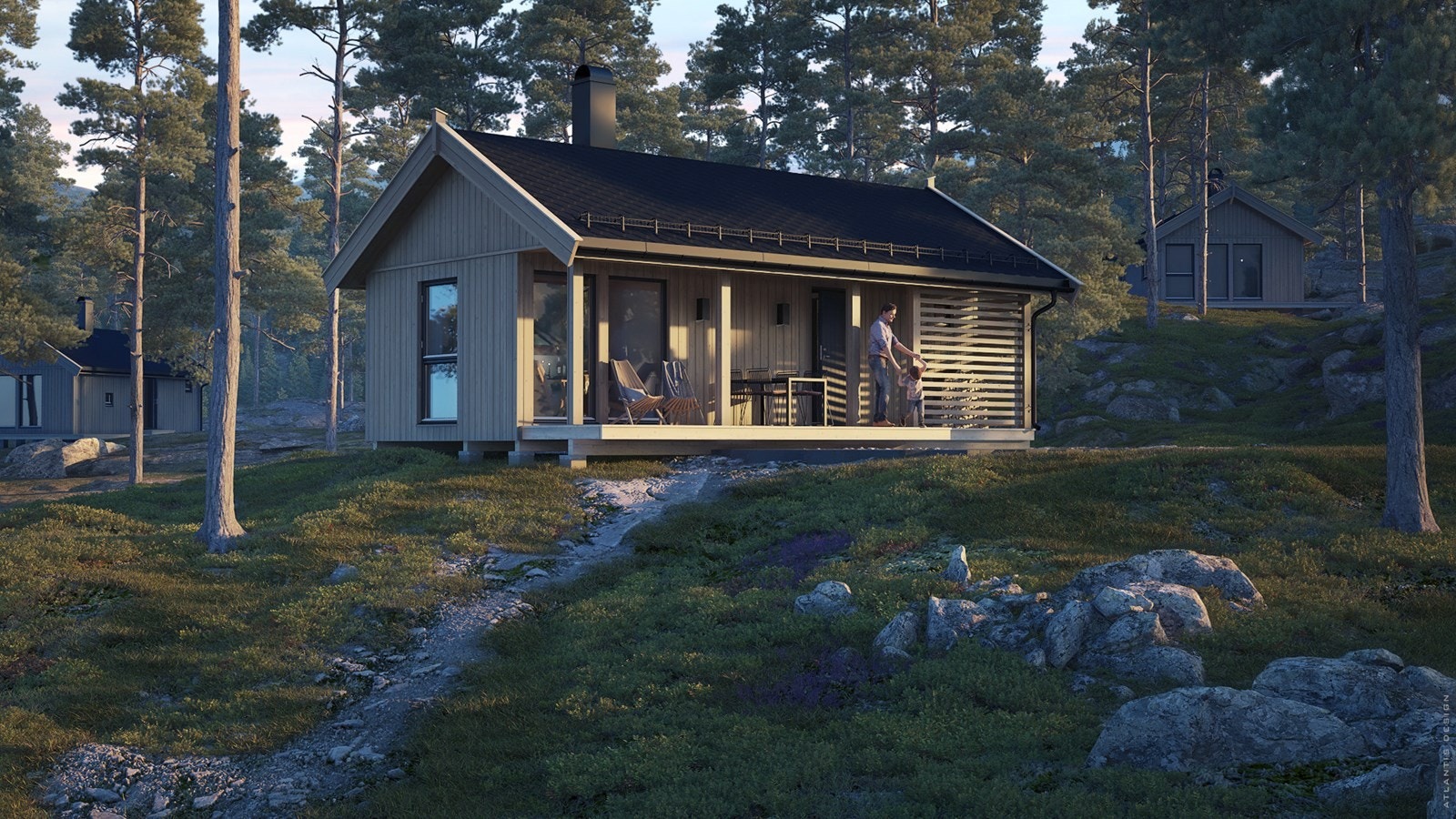 Steg 35-1 har en karakteristisk svalgang i hele byggets lengde. Galleribilde