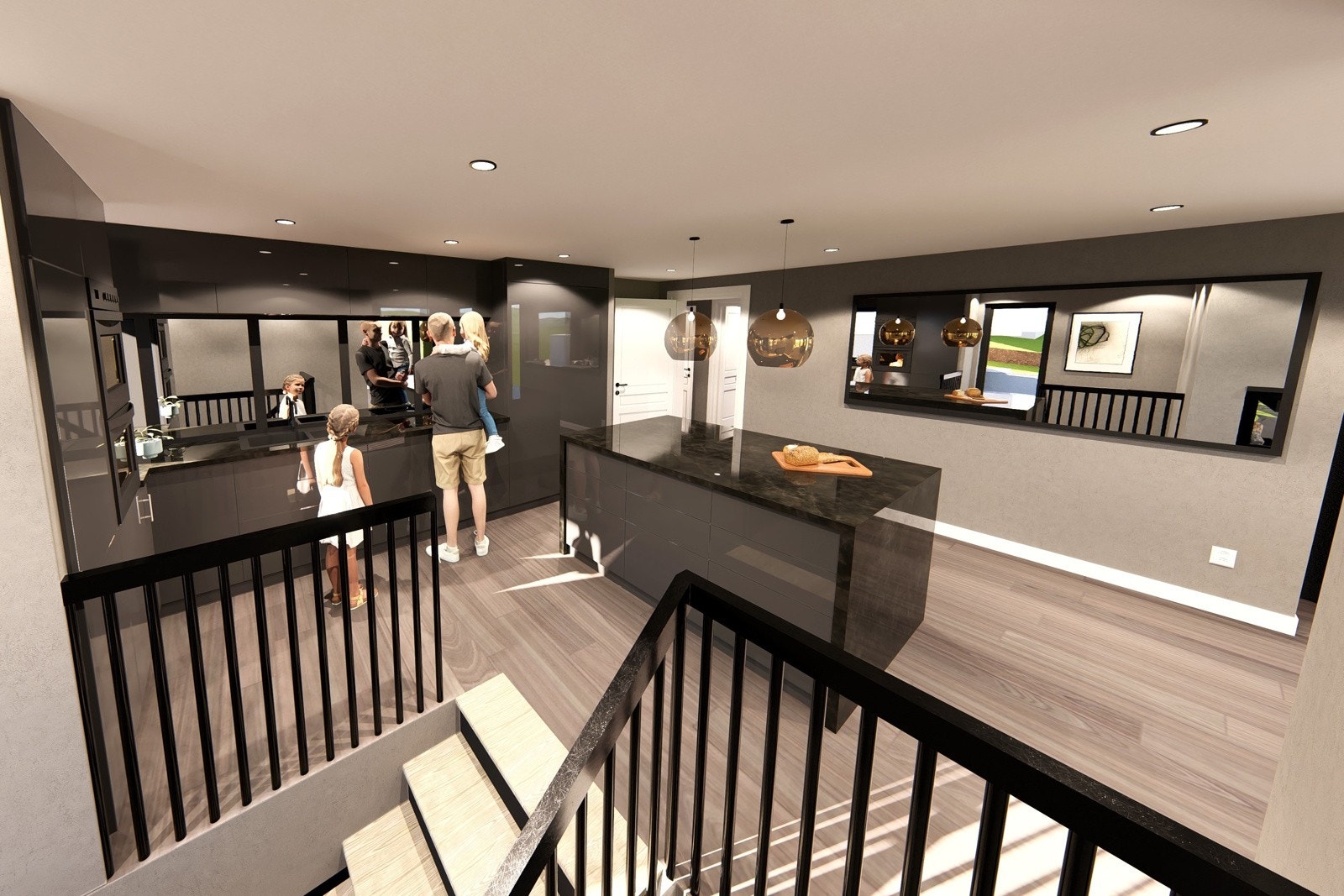 Som standard leveres trappen i eik. Illustrasjonsbilde Galleribilde