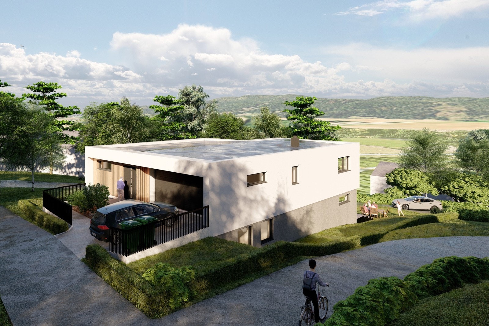 Tomten som eneboligen skal bygges på ligger i naturskjønne og landlige omgivelser i Skoger, ca. 10 min bilkjøring fra Drammen sentrum. Nærområdet har skoler, barnehager, offentlig kommunikasjon og gode servicetilbud. Tilgang på flott natur. Illustrasjon Galleribilde