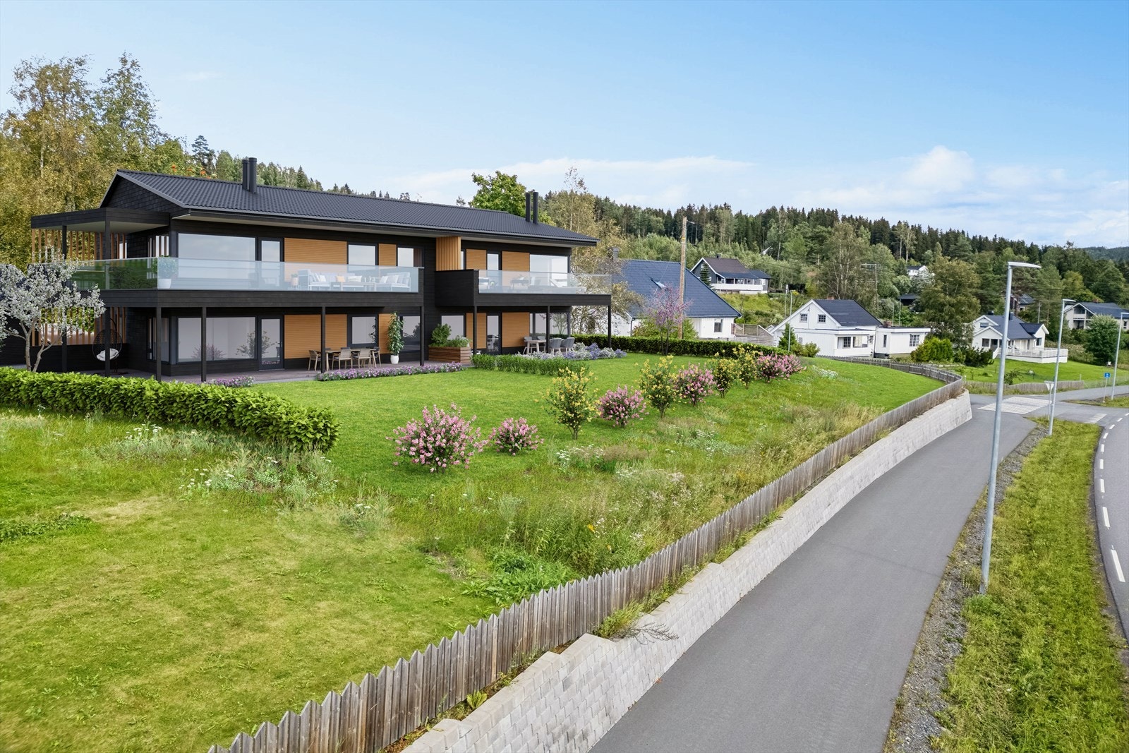 Elvsvevegen 2 Bybrua - Her er det planlagt en firemannsbolig med lekre leiligheter Galleribilde