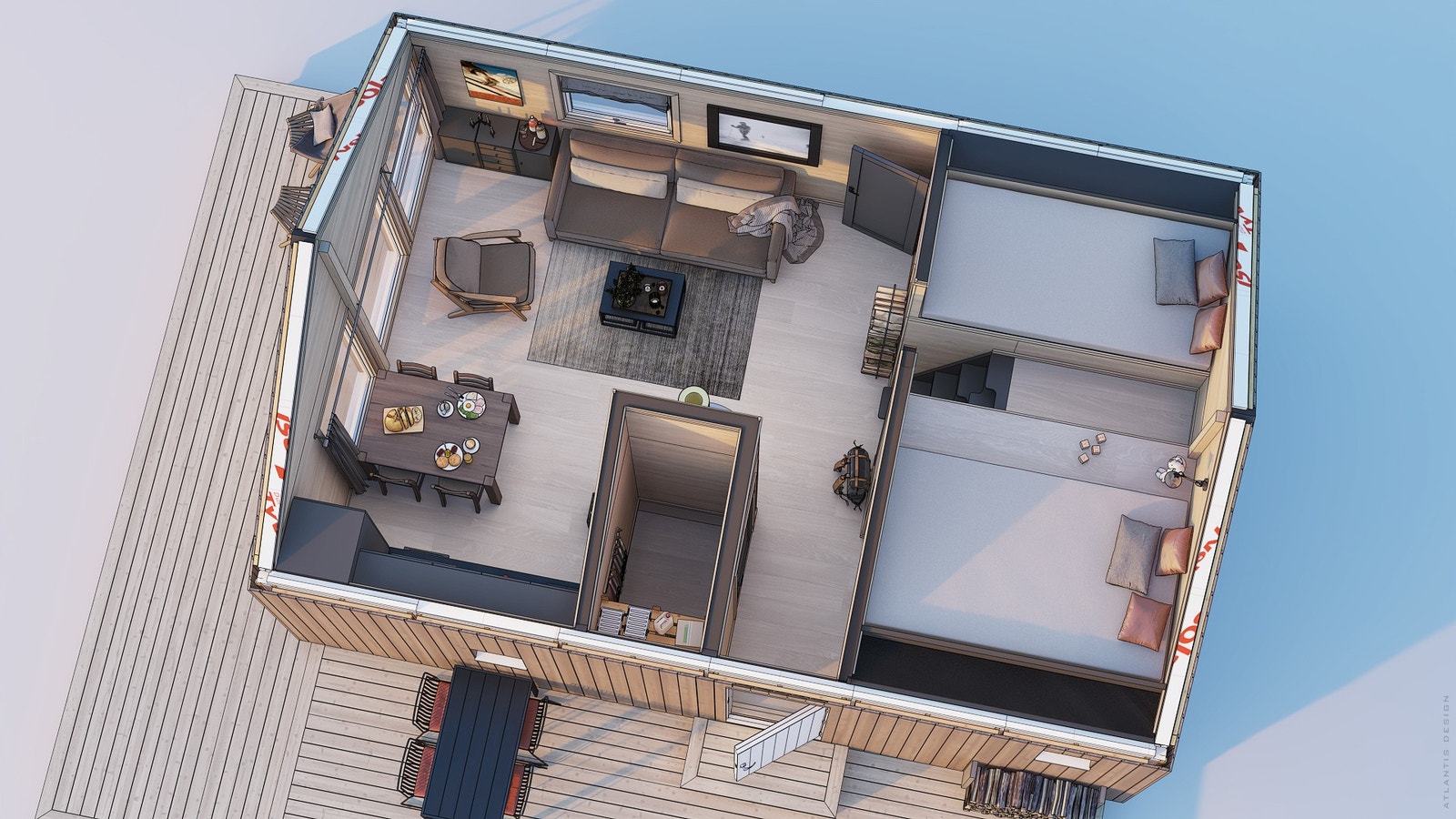 3D illustrasjon av hemsen Galleribilde