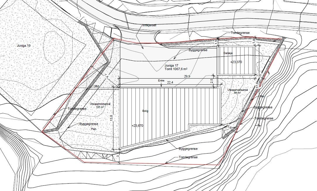 Unik tomt på 1057 m² med vakker natur og gode solforhold. Perfekt for drømmeboligen! Galleribilde