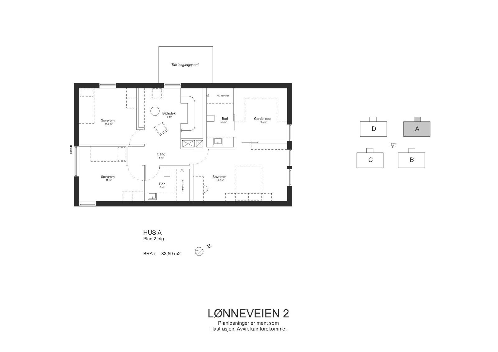 2 etasje alternativ 1 uten utleie Galleribilde