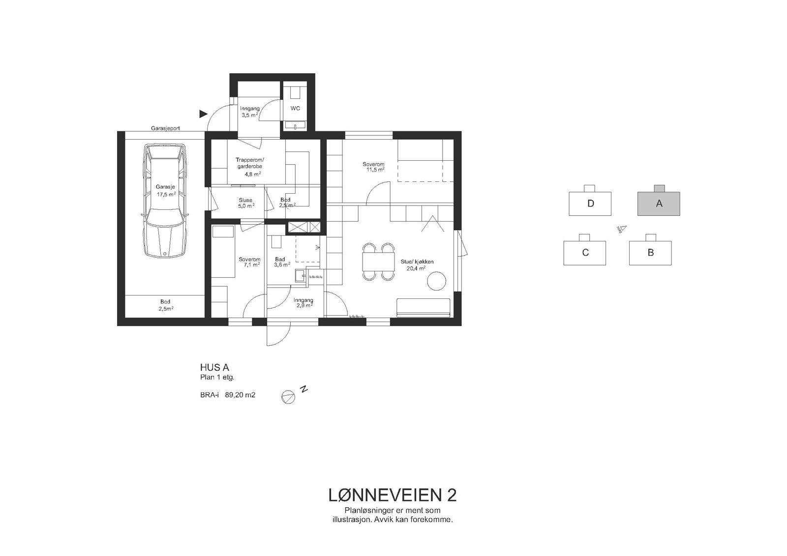 1 etg Alternativ 3 med 3 roms leilighet Galleribilde
