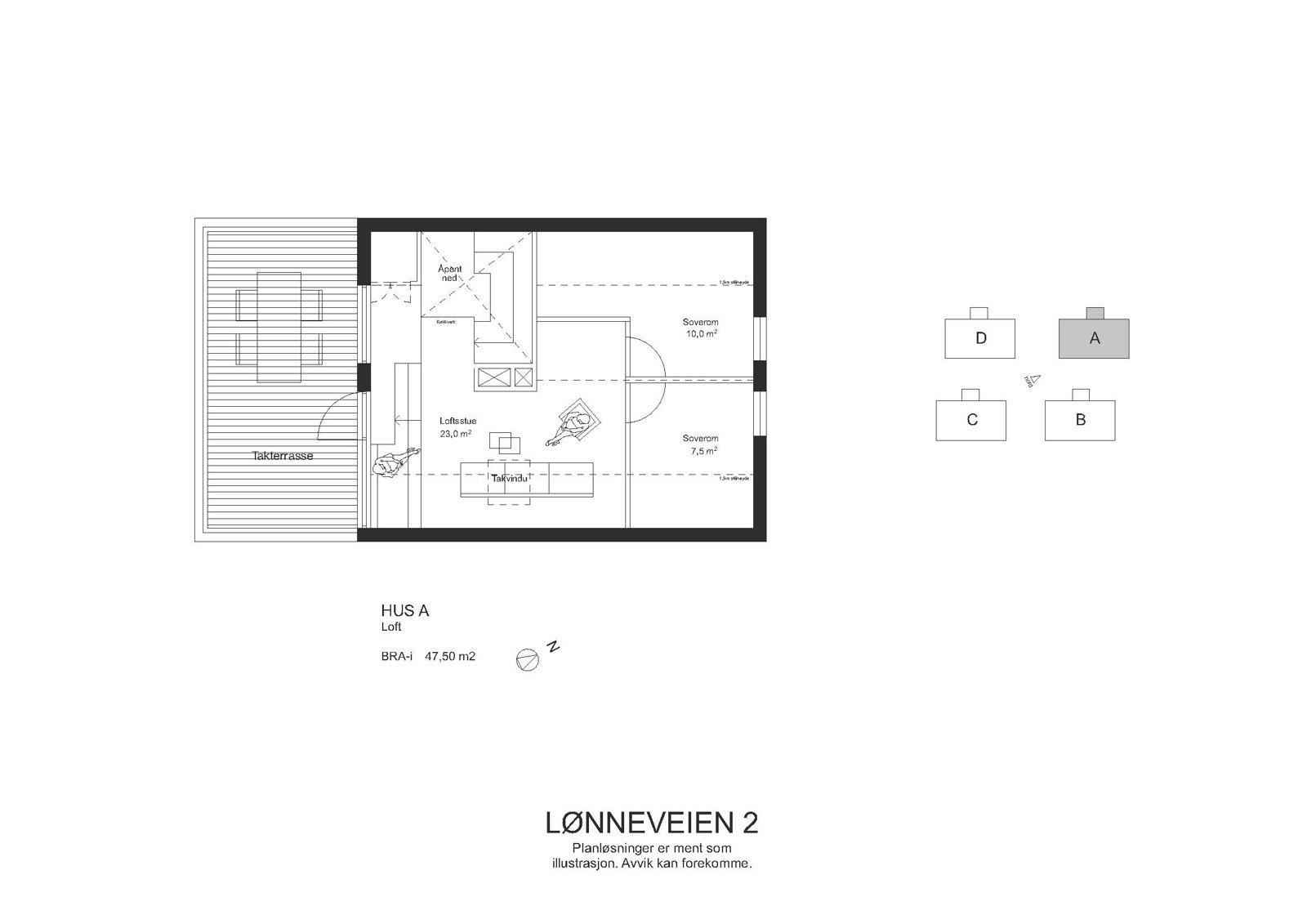 Loft Alternativ 3 med 3 roms leilighet Galleribilde