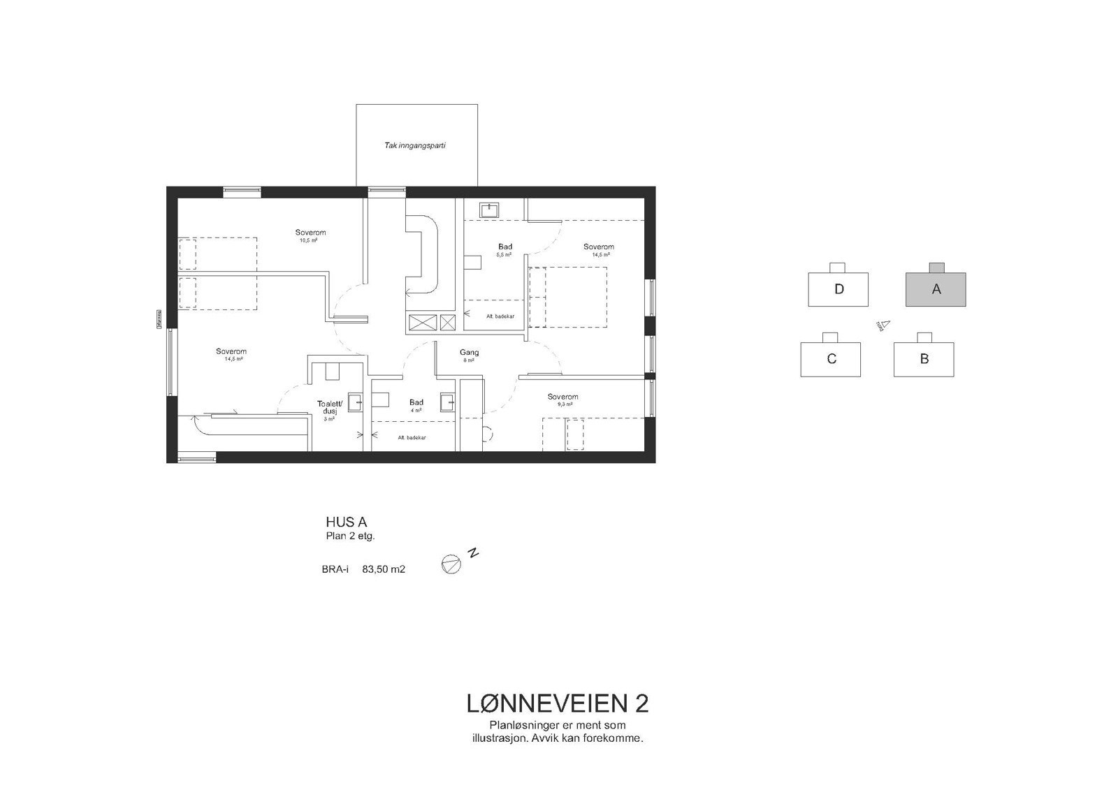 2 etasje alternativ 2 med praktikantdel Galleribilde
