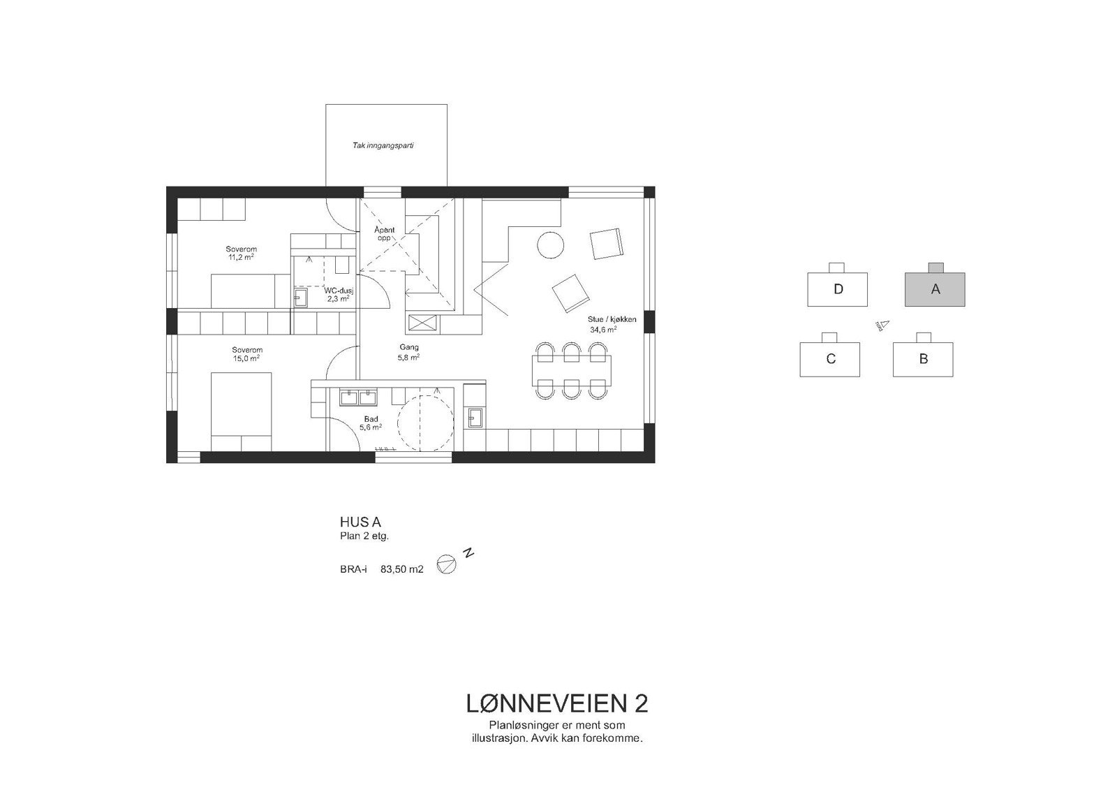 2 etg Alternativ 3 med 3 roms leilighet Galleribilde