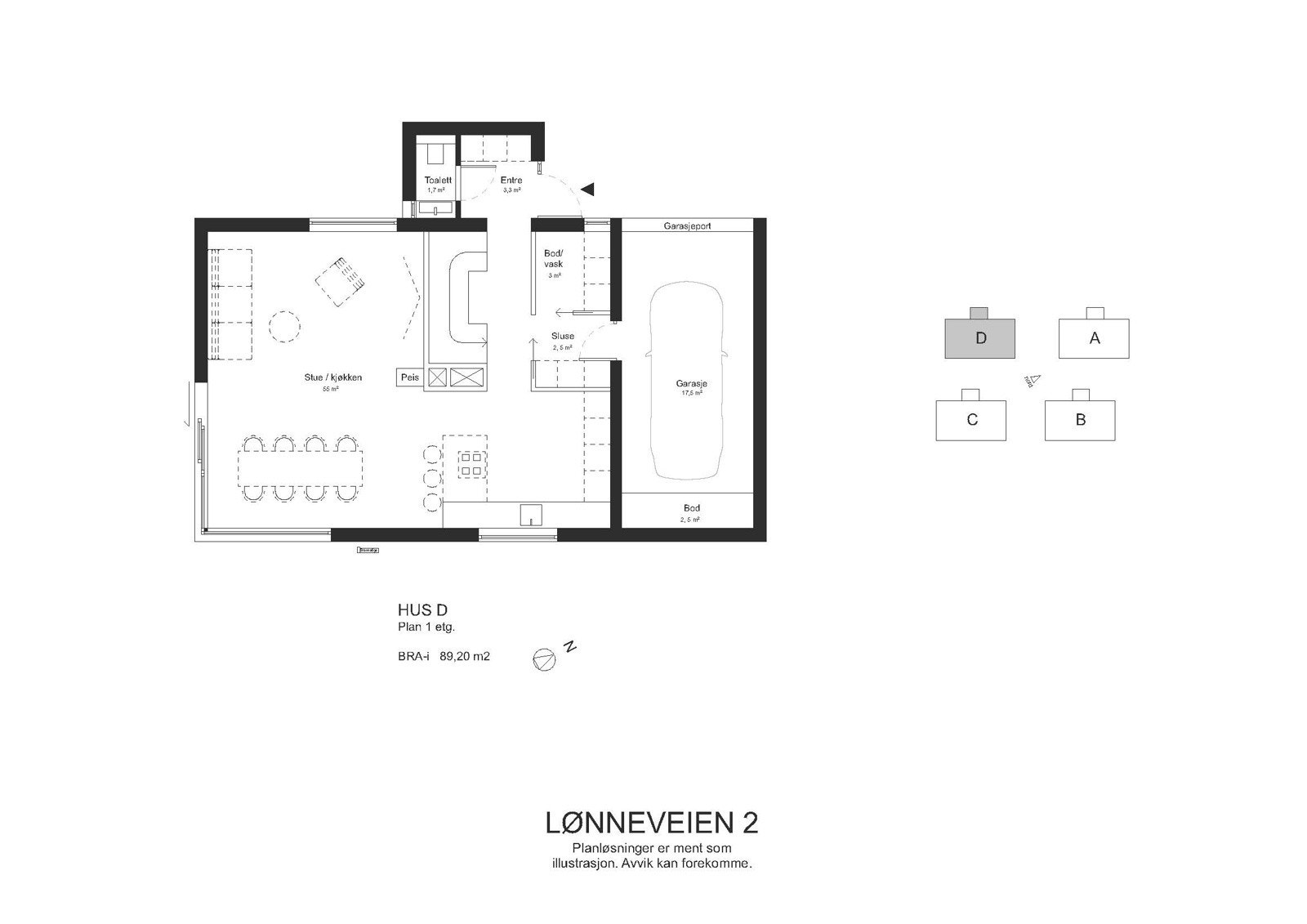 1 etg alternativ 1 uten utleie Galleribilde