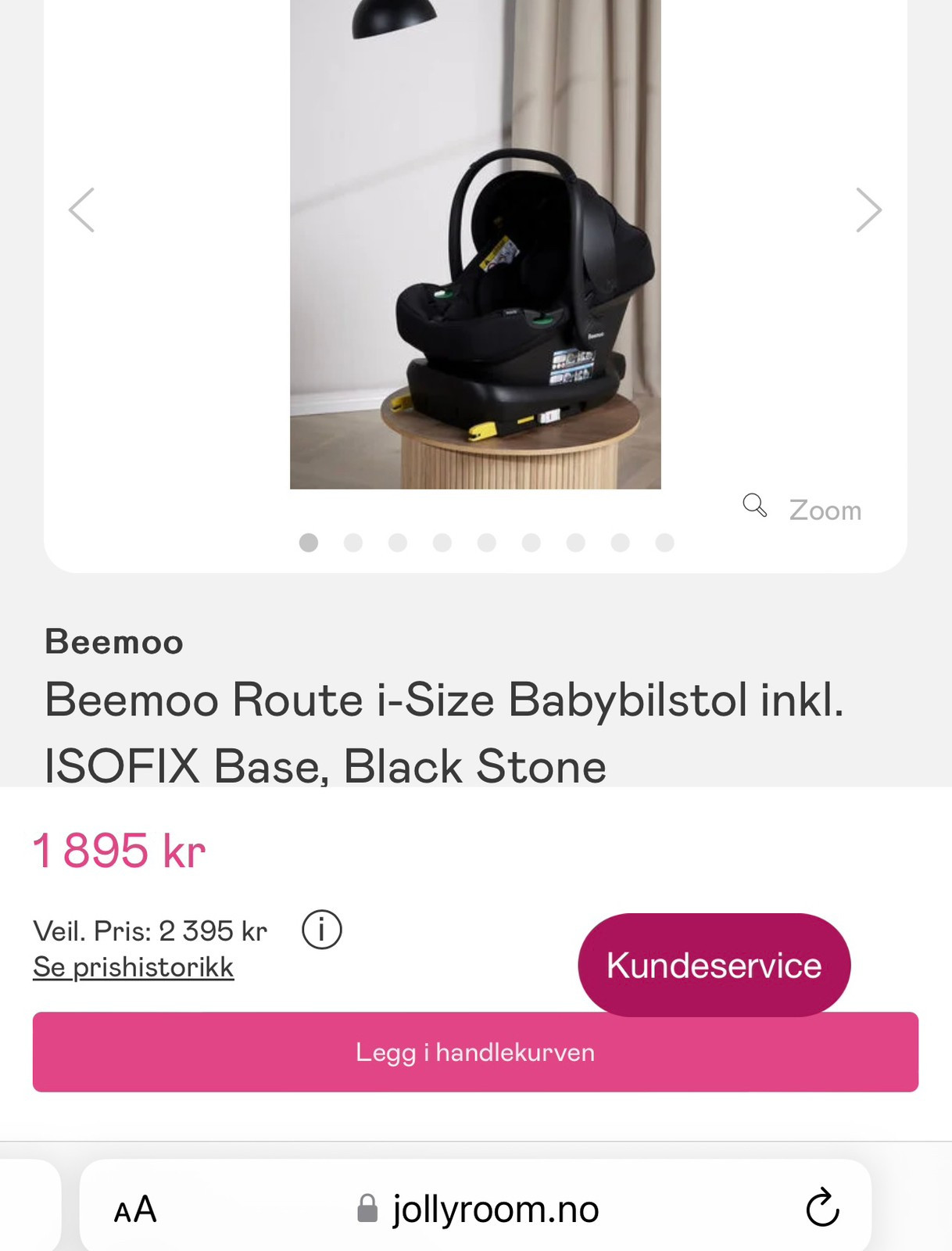 Beemoo bilstol inkl. Base isofix FINN torget