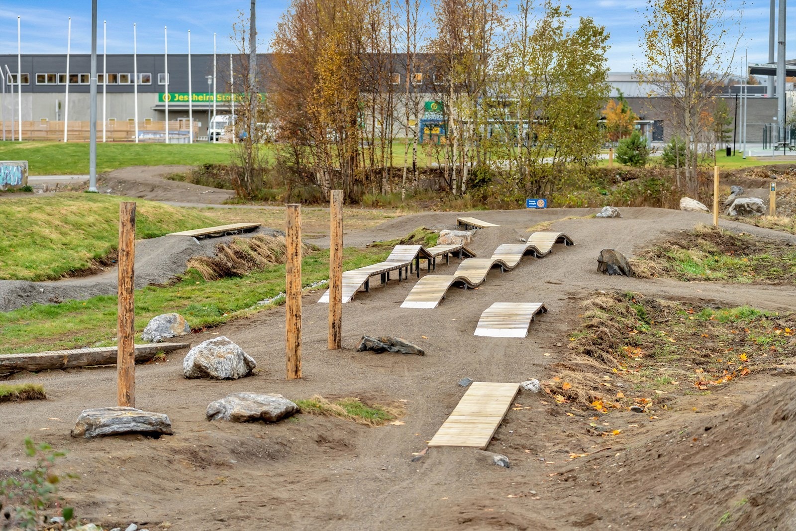 Sykkelparken på Gystadmarka - Stiteknikk AS stod for utforming og bygging av anlegget. Galleribilde