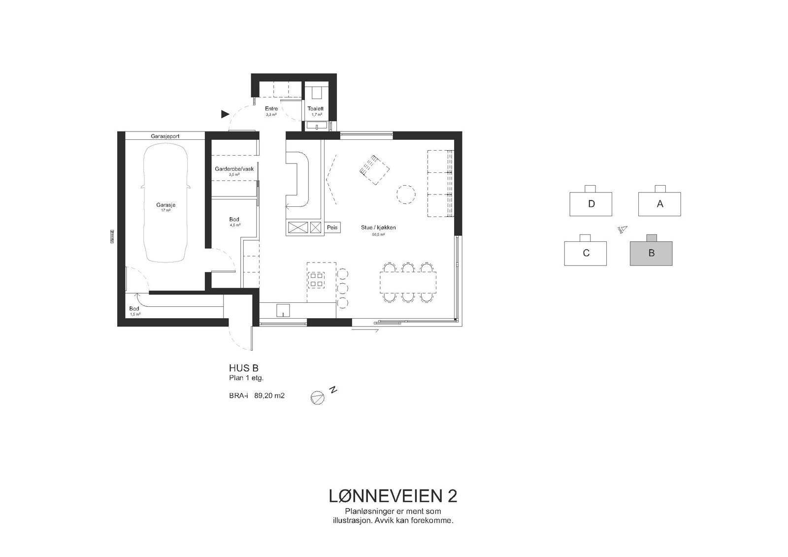 1 etg Alternativ 2 med pratikanrdel Galleribilde