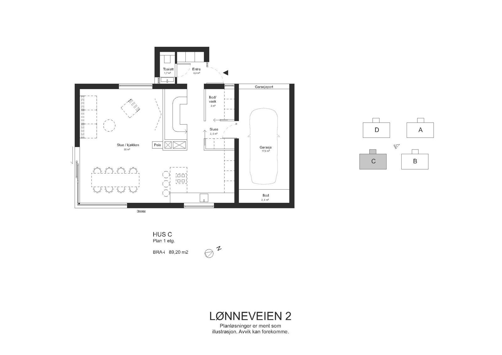 1 etg alternativ 1 uten utleie Galleribilde