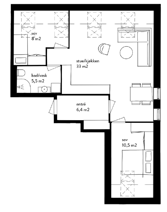 Plantegning Galleribilde