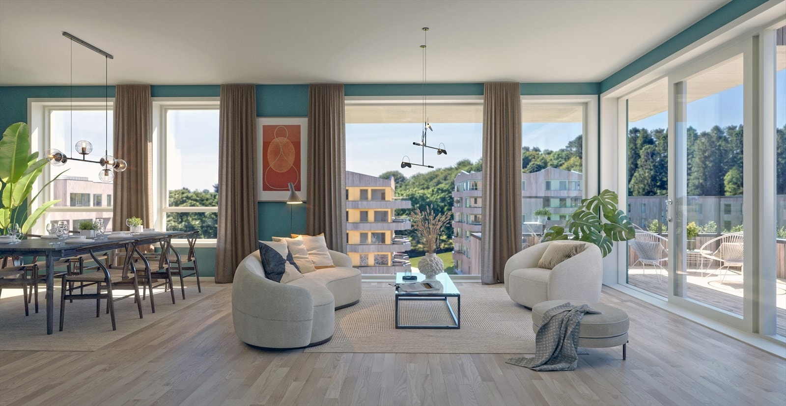 3D illustrasjon av leilighet 601 Galleribilde