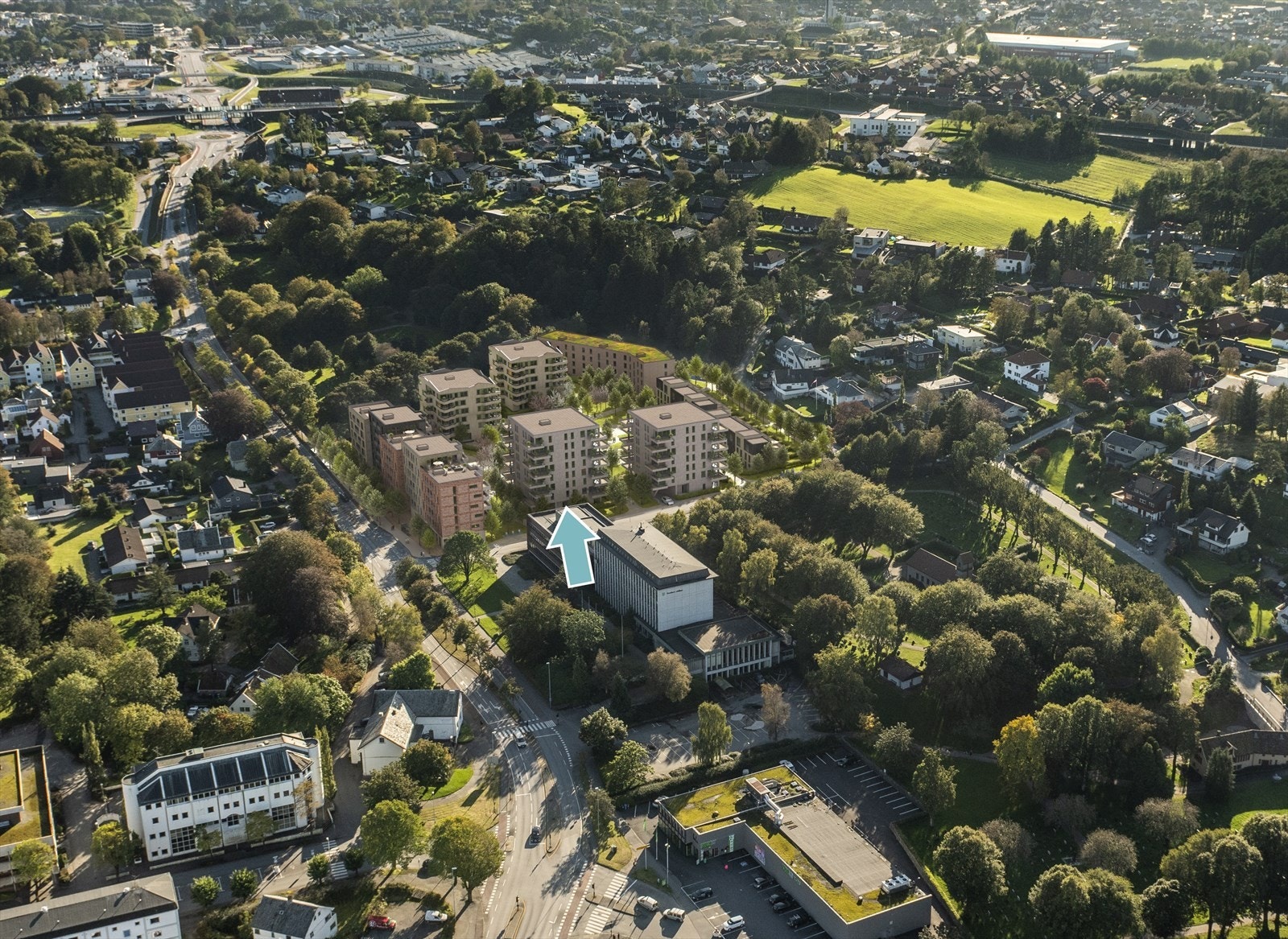 Rådhusmarka - det grønne prosjektet i Sandnes (ved gamle rådhuset) med de beste fellesskapsløsningene! Galleribilde