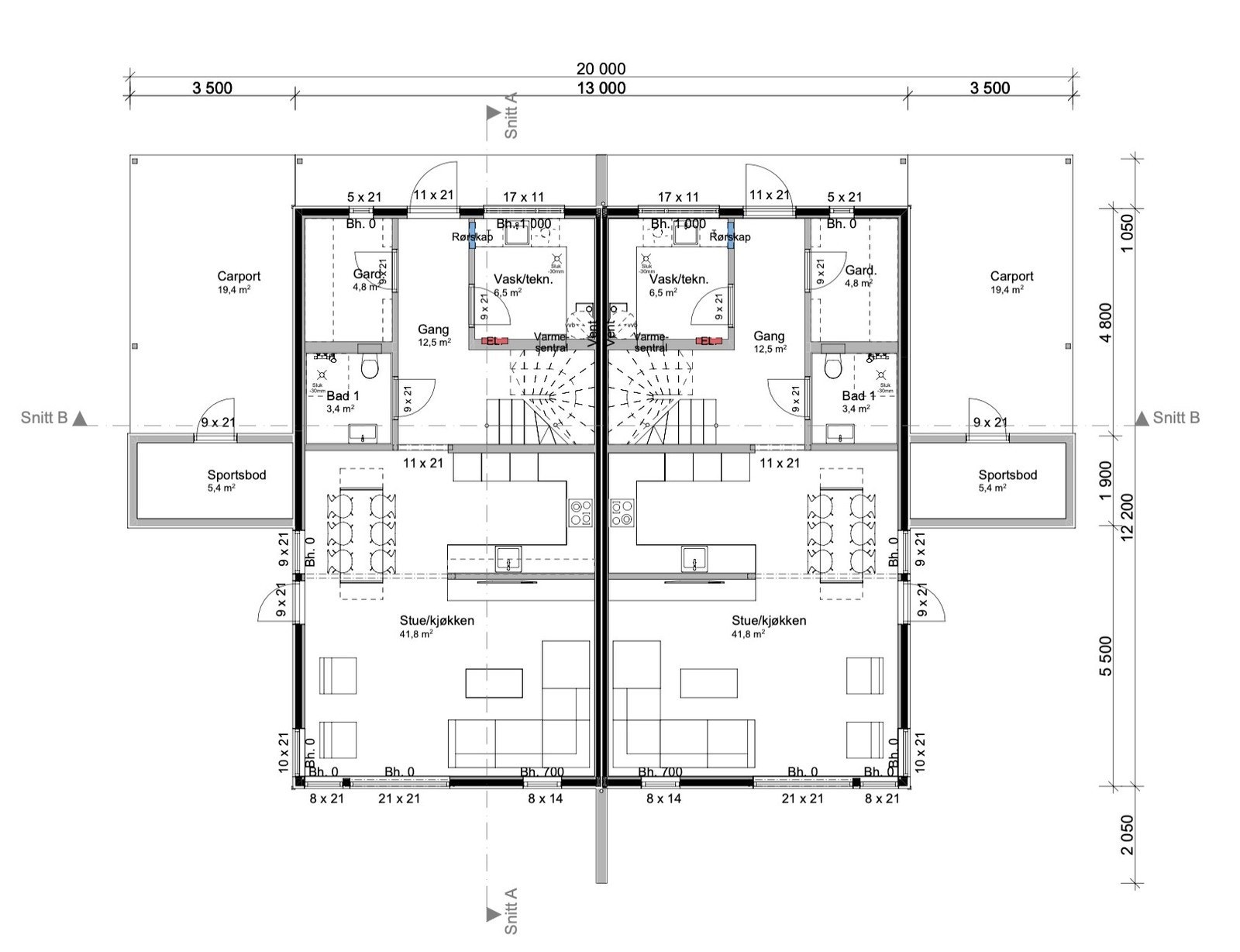 Plantegning 1.etasje. Galleribilde