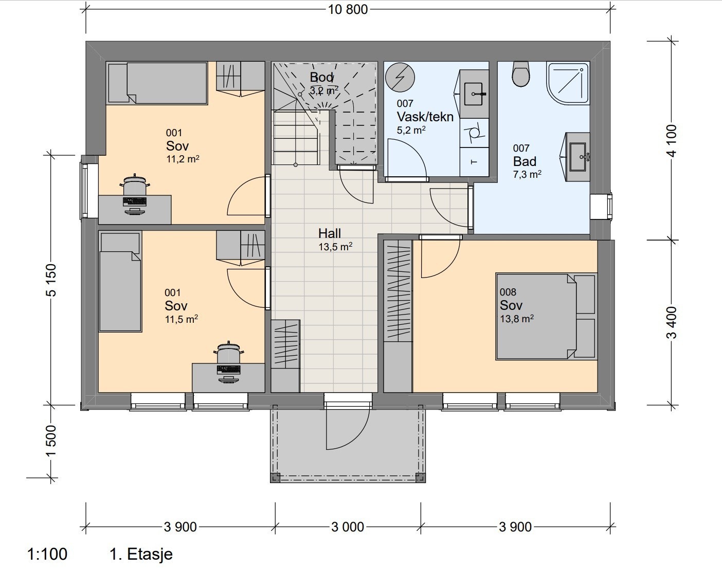 Plan 1. etg Galleribilde