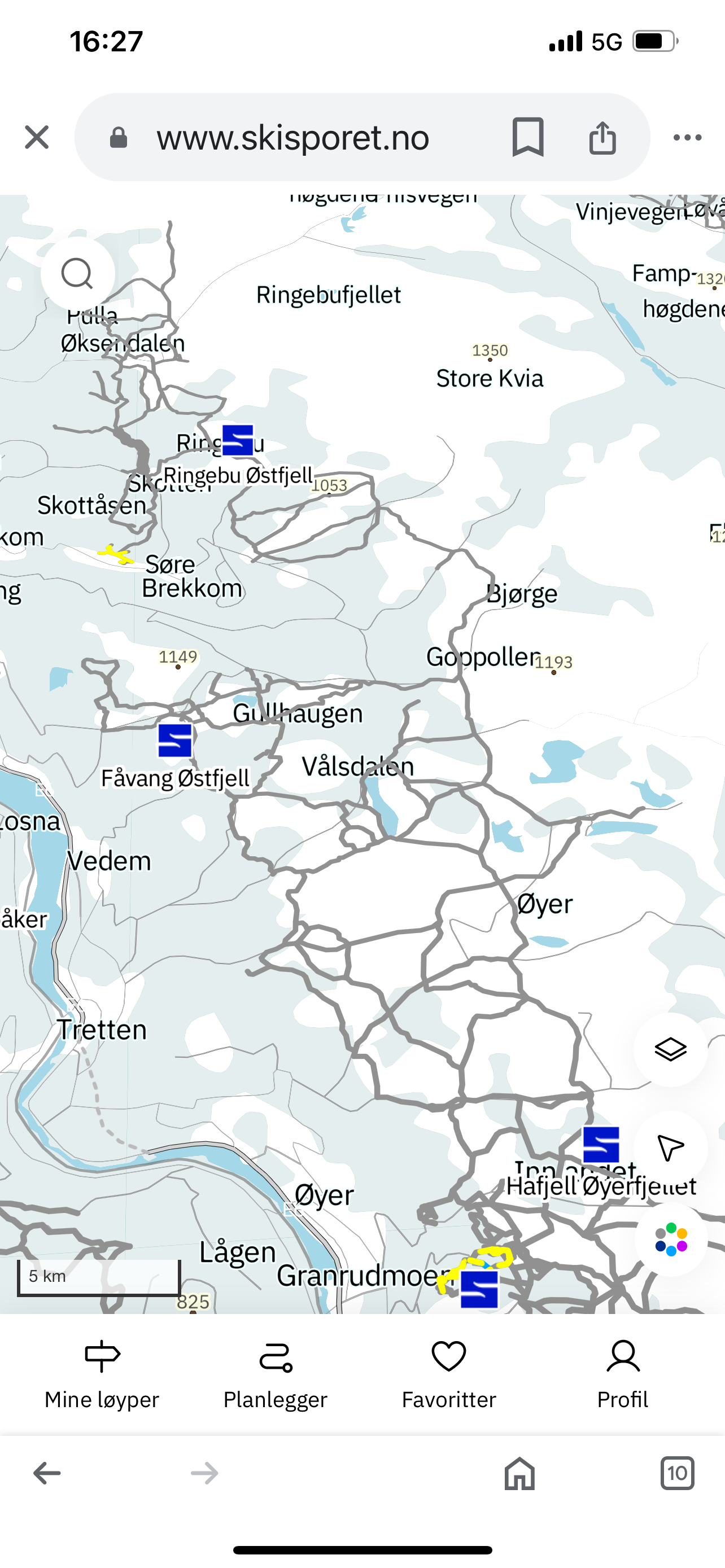Det er et eldorado av oppkjørte skiløyper i området Galleribilde