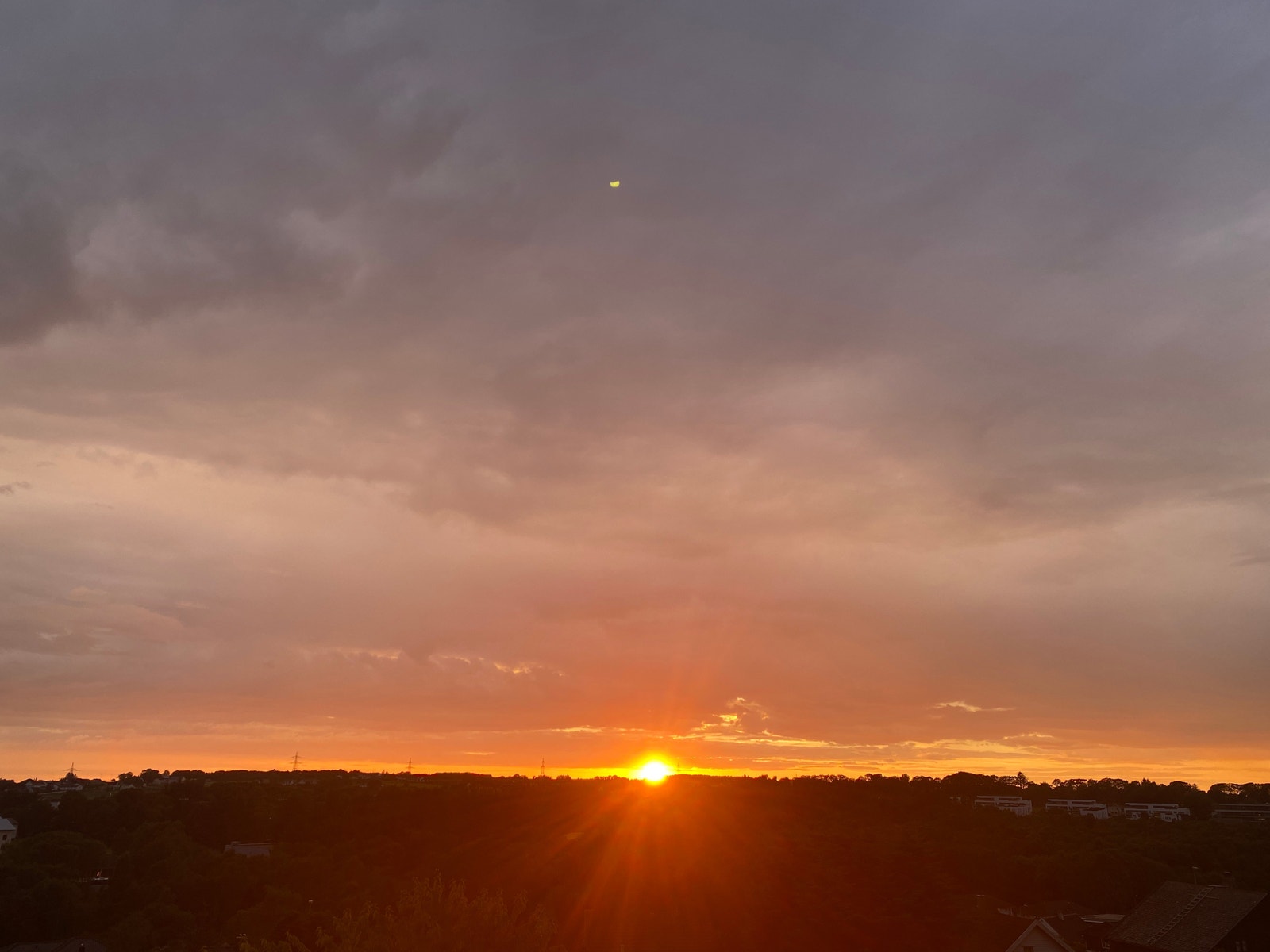 Solnedgang fra balkong Galleribilde