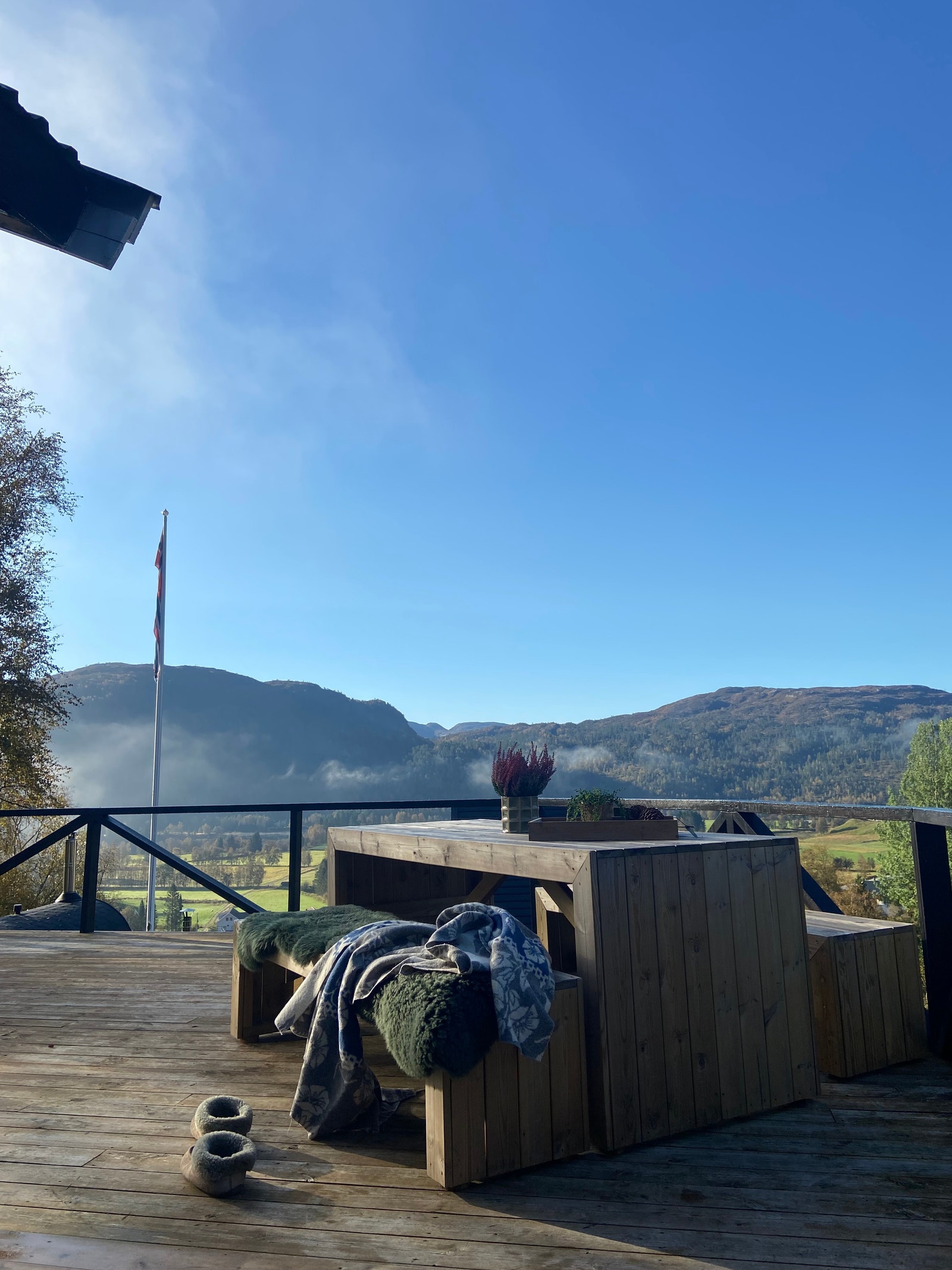 Morgen utsikt terrasse Galleribilde