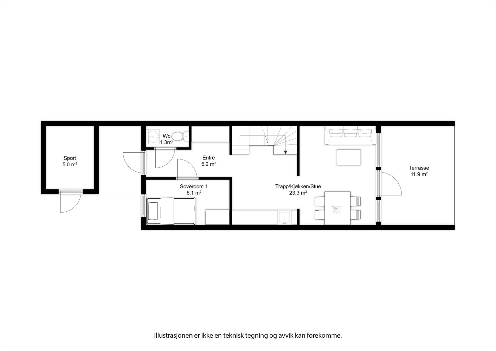Type B 1etasje Galleribilde