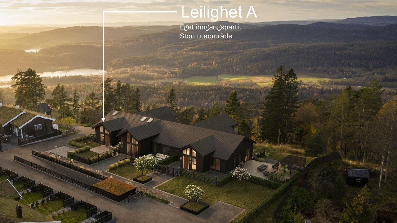 Leiligheten har eget inngangsparti og store uteområder. Illustrasjonsfoto. Galleribilde