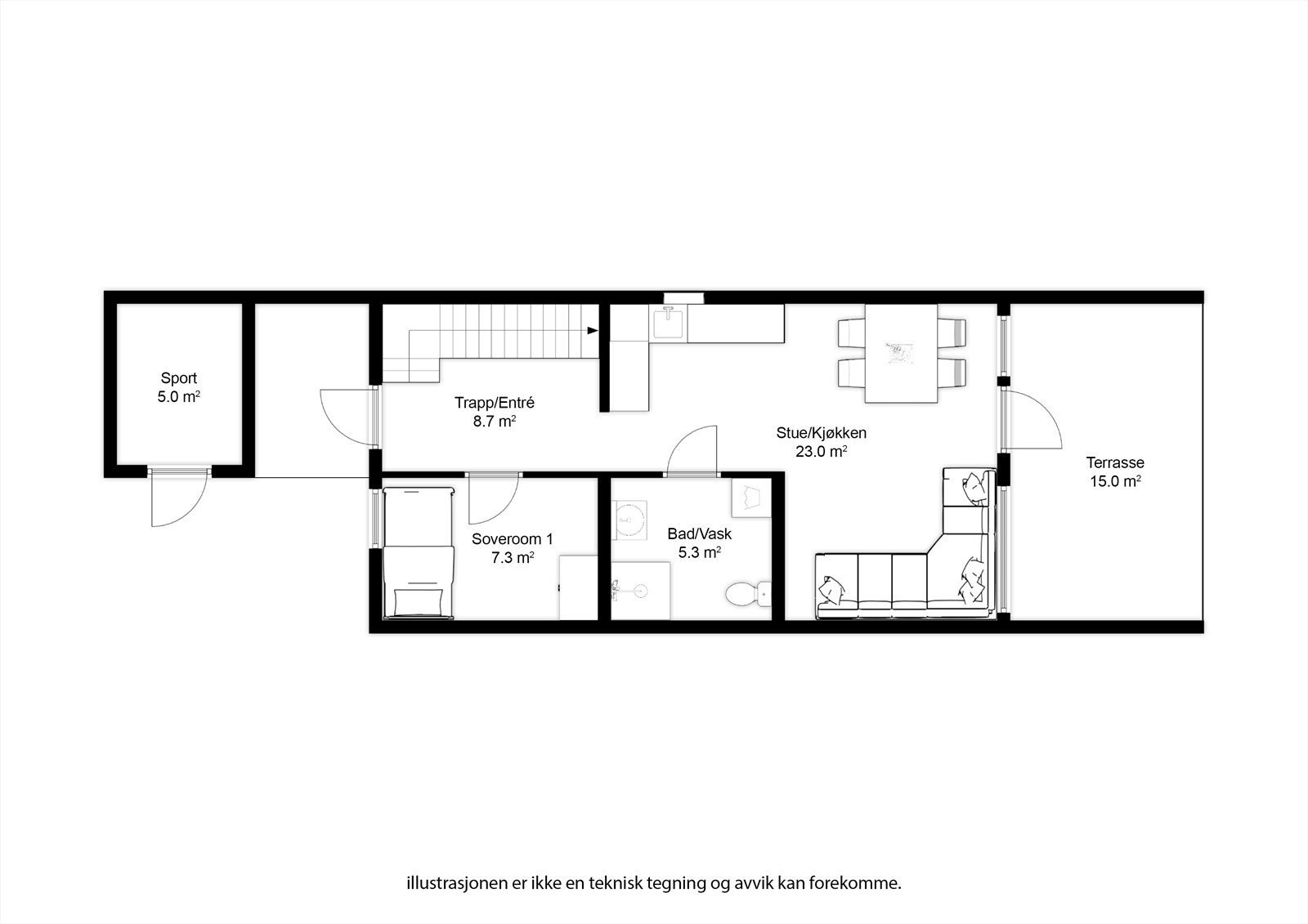 Type A 1 etasje. Galleribilde