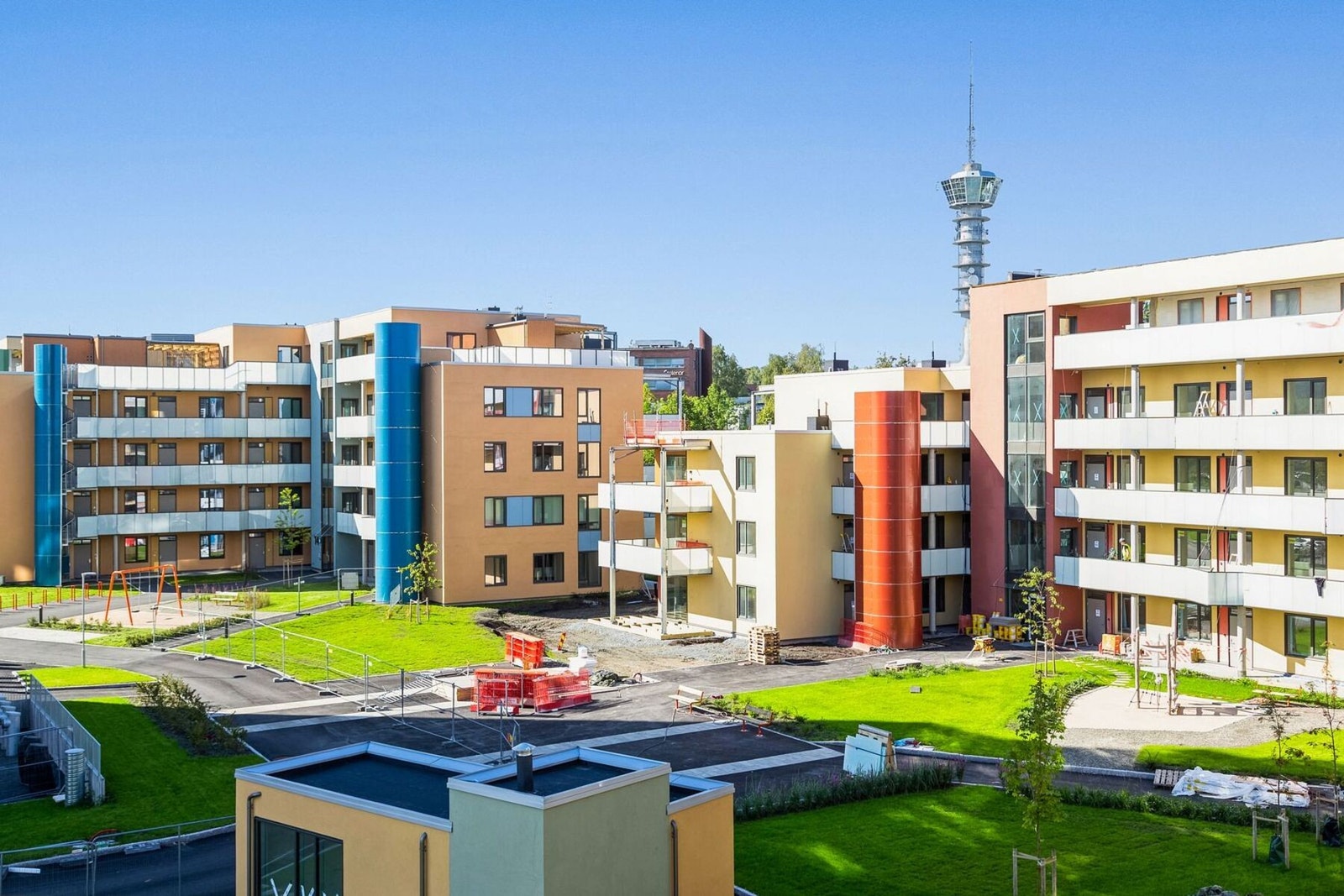 Fellesarealene i øst for prosjektet. Galleribilde