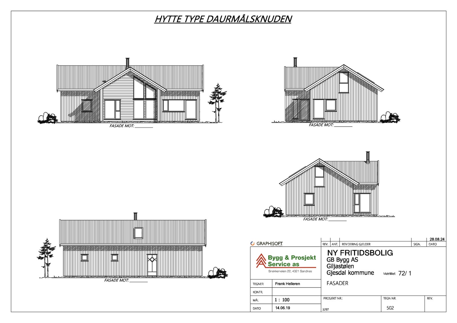 Fasade - Hytte type Daurmålsknuden Galleribilde