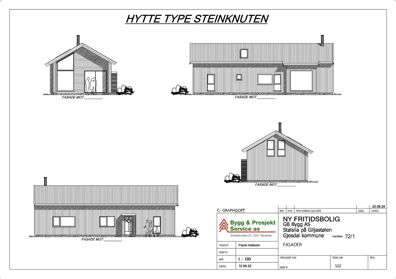 Fasade - Hytte type Steinknuten Galleribilde
