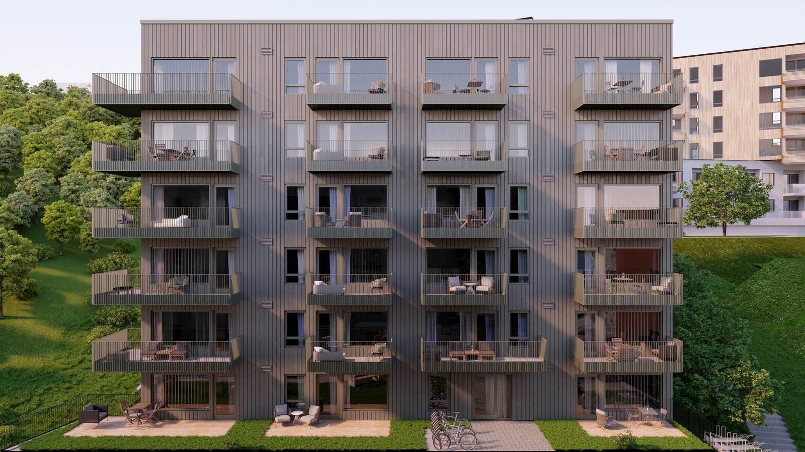 Fasade bygg B1. Illustrasjon, avvik vil forekomme Galleribilde