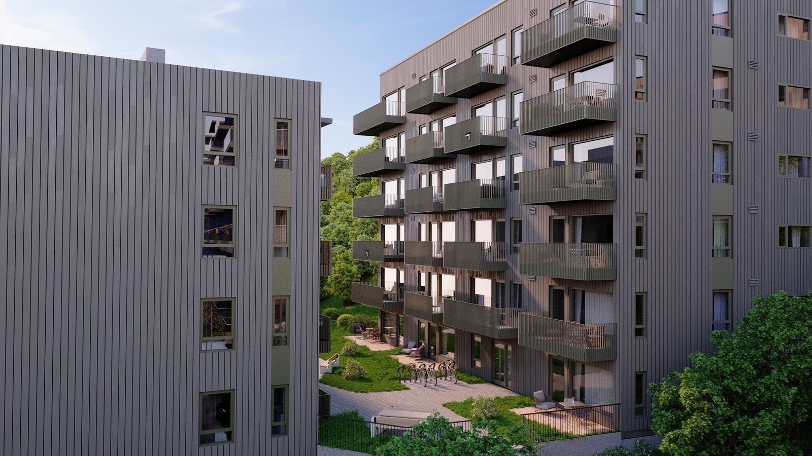 Fasade bygg B1. Illustrasjon, avvik vil forekomme Galleribilde