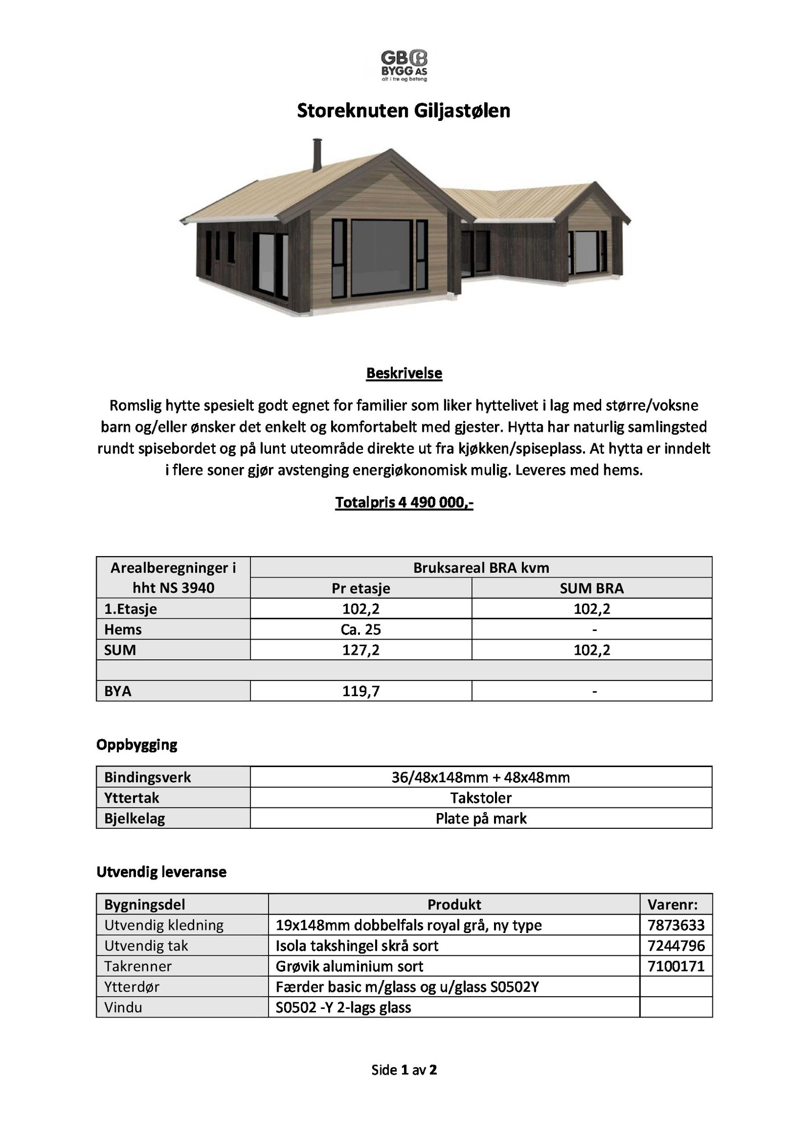 Leveransebeskrivelse - Storeknuten- Side 1 av 2 Galleribilde