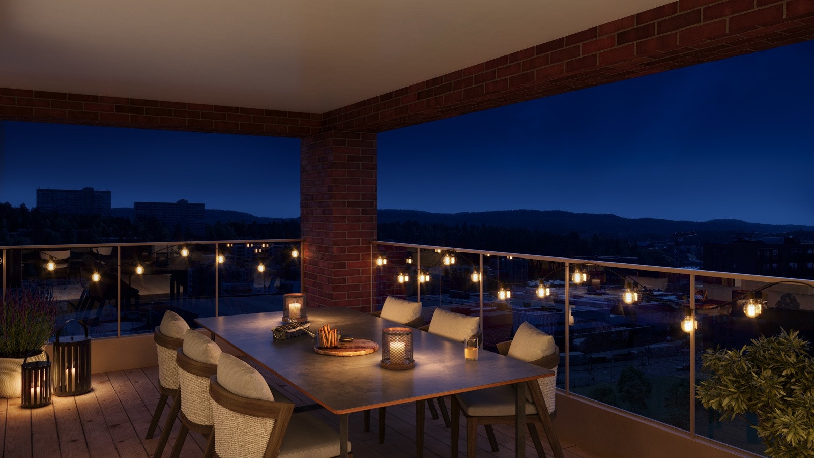 Balkong kveld Galleribilde