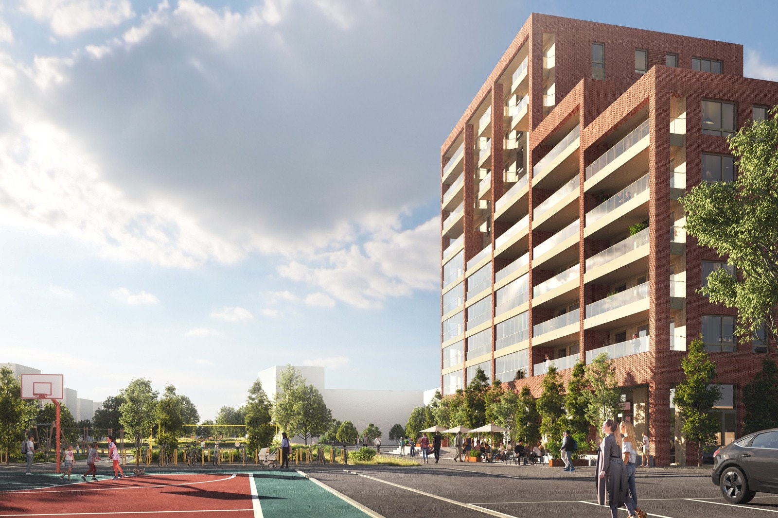 Alle leilighetene har privat uteplass. * Alle illustrasjoner er kun ment å være av illustrativ karakter og avvik kan fremkomme. Galleribilde