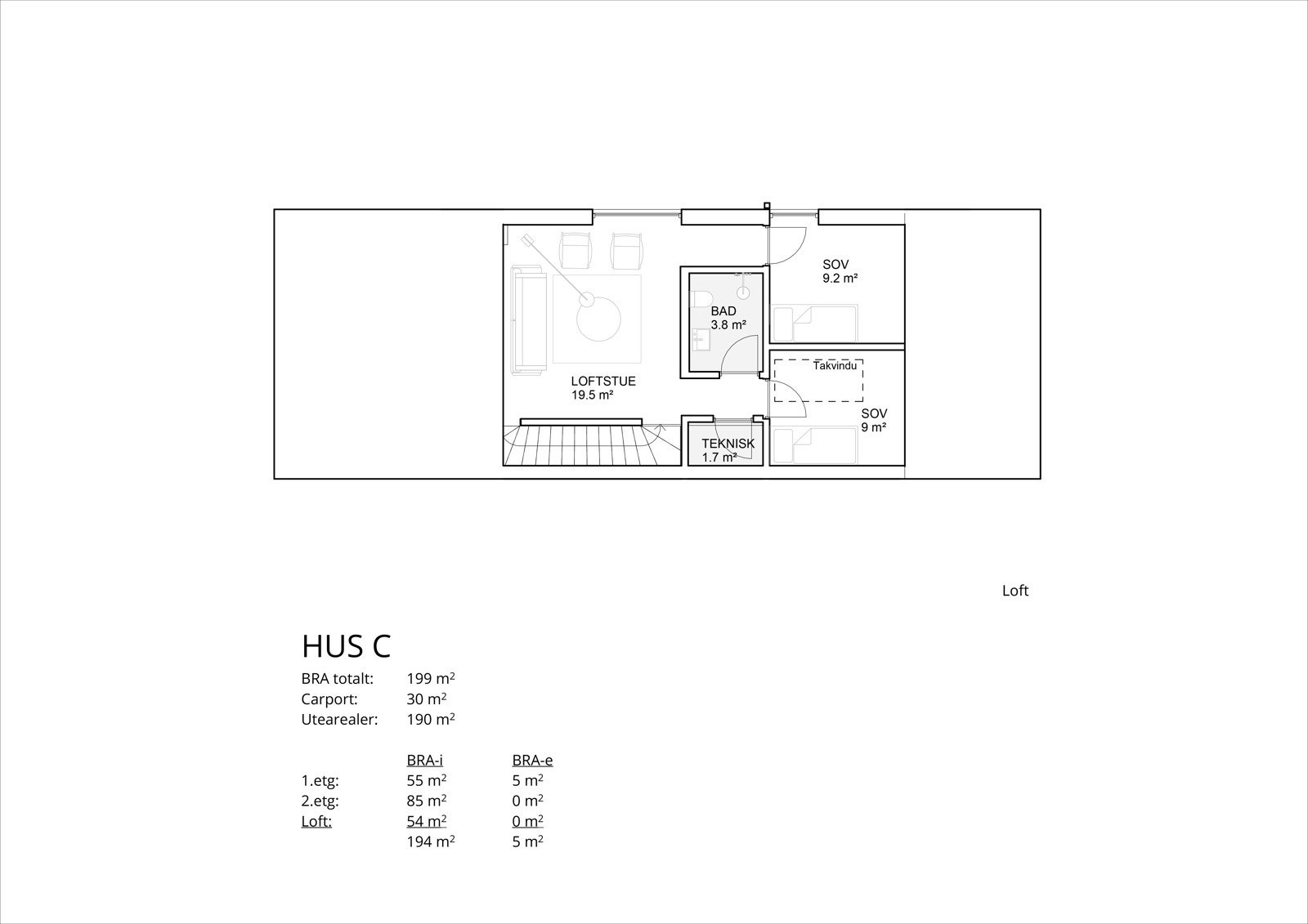 Hus C - 3. etasje Galleribilde
