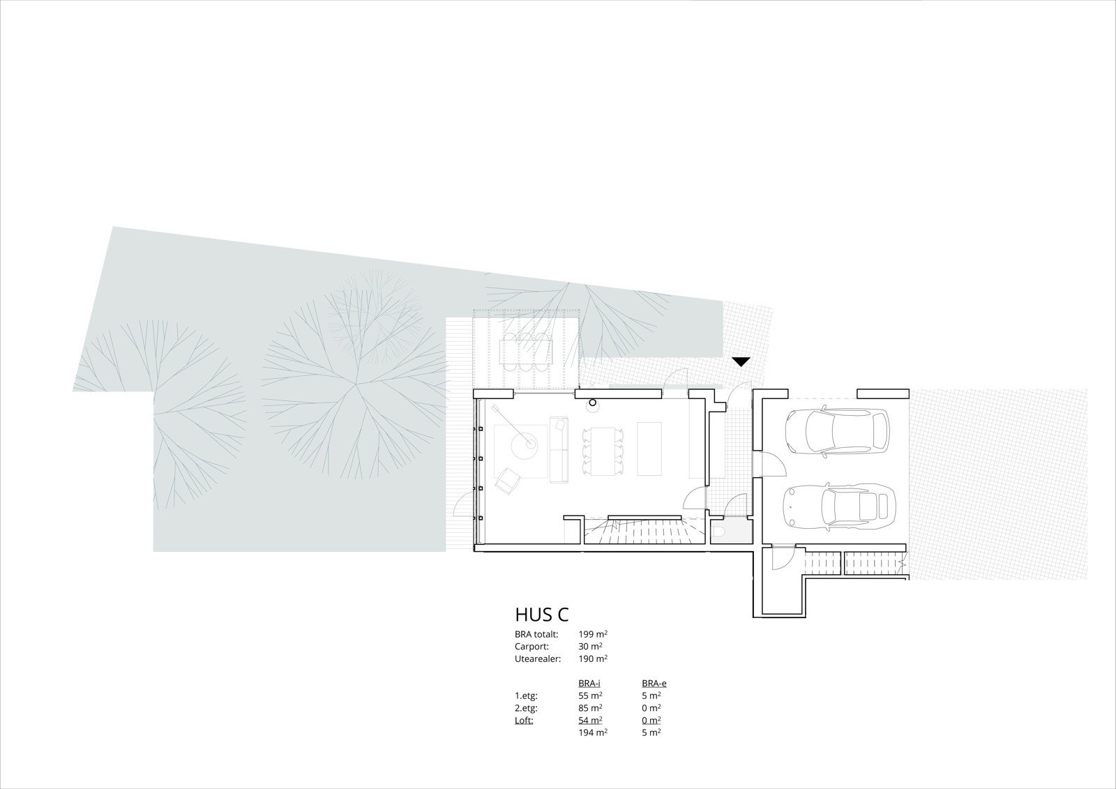 Hus C - 1. etasje med hage Galleribilde