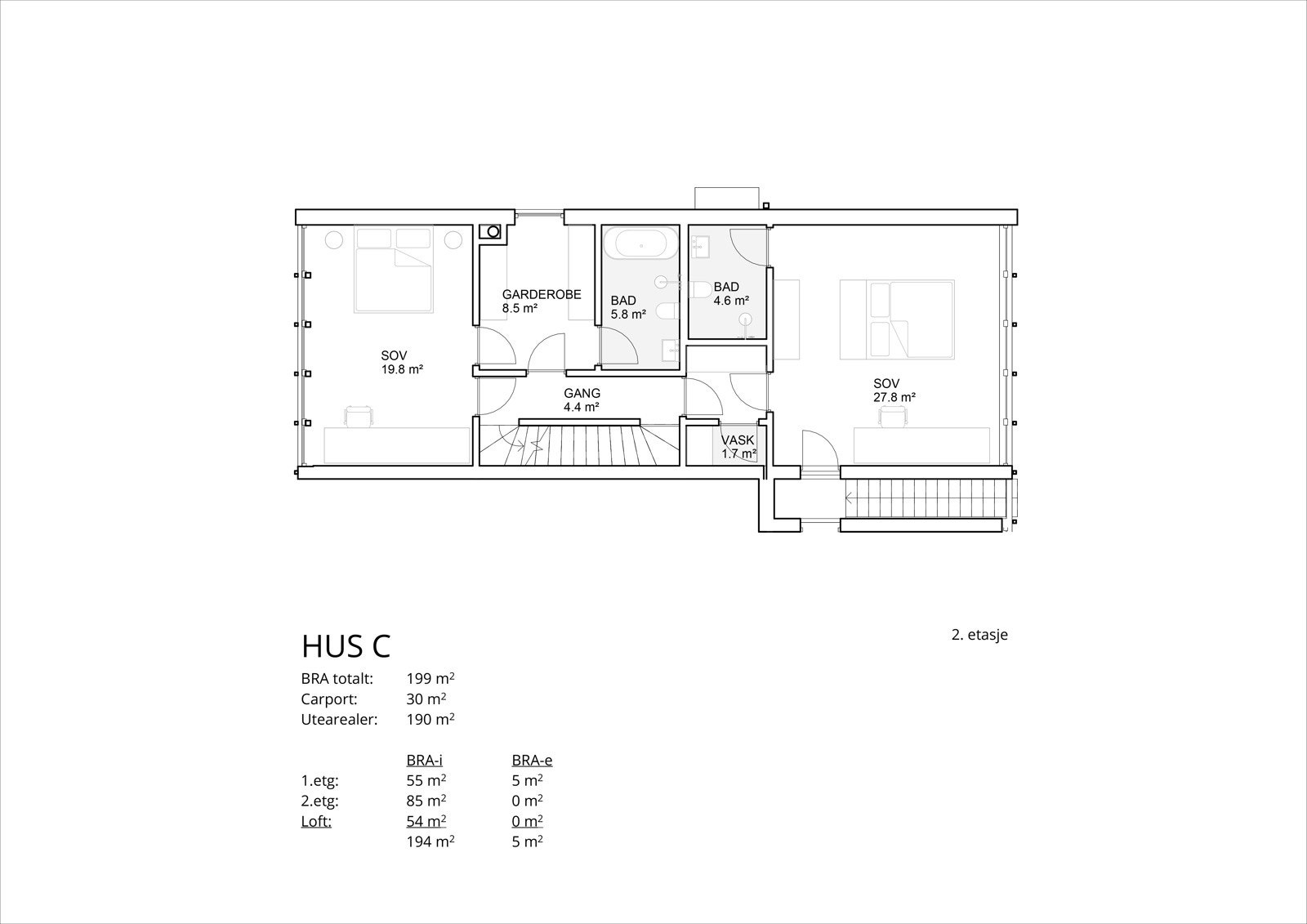 Hus C - 2. etasje Galleribilde