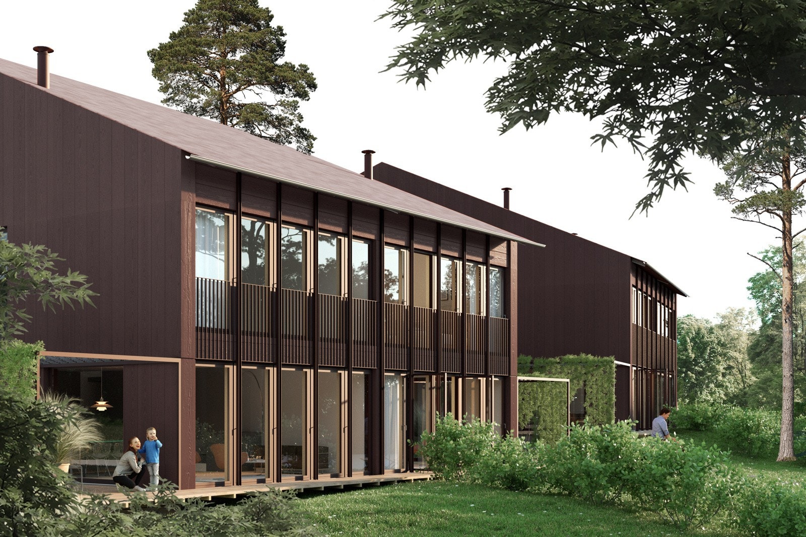 Velkommen til et gjennomført og harmonisk uteområde som kombinerer estetikk og funksjonalitet Galleribilde