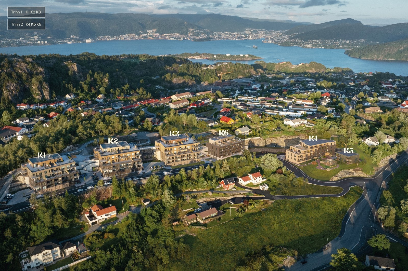 Oversikt over de ulike byggene på Kleppekollen. Galleribilde