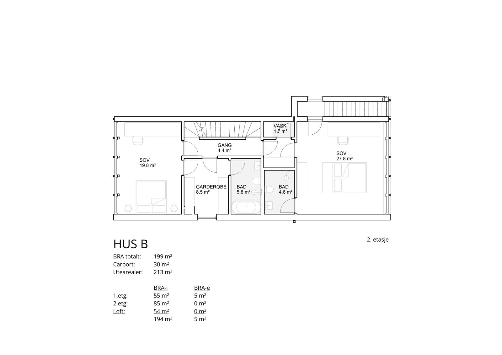 Hus B - 2. etasje Galleribilde